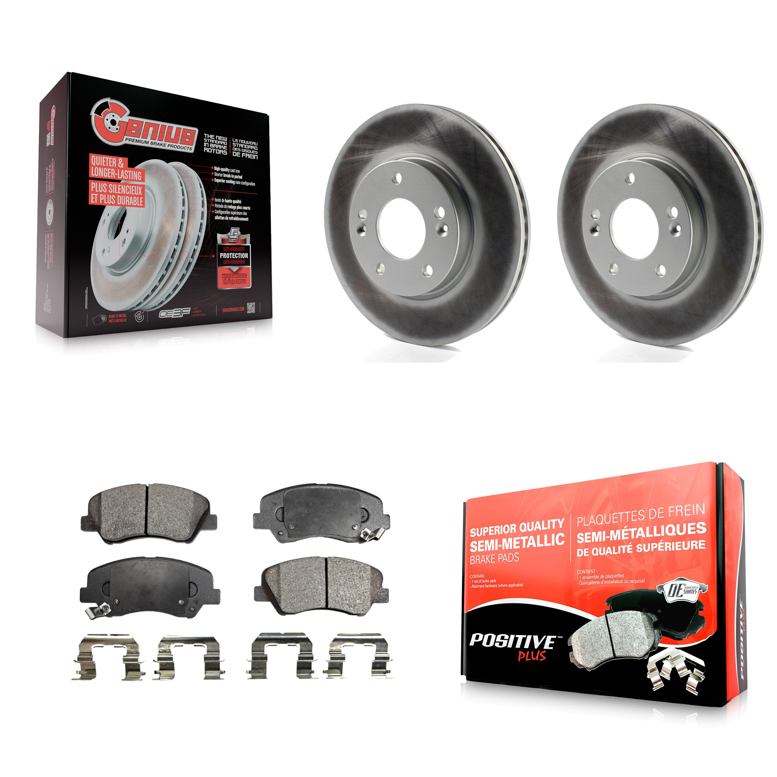 Transit Auto KGF-100447 Disc Brake Kit for 2011-2016 Hyundai Elantra GT, Kia Forte and More - Front