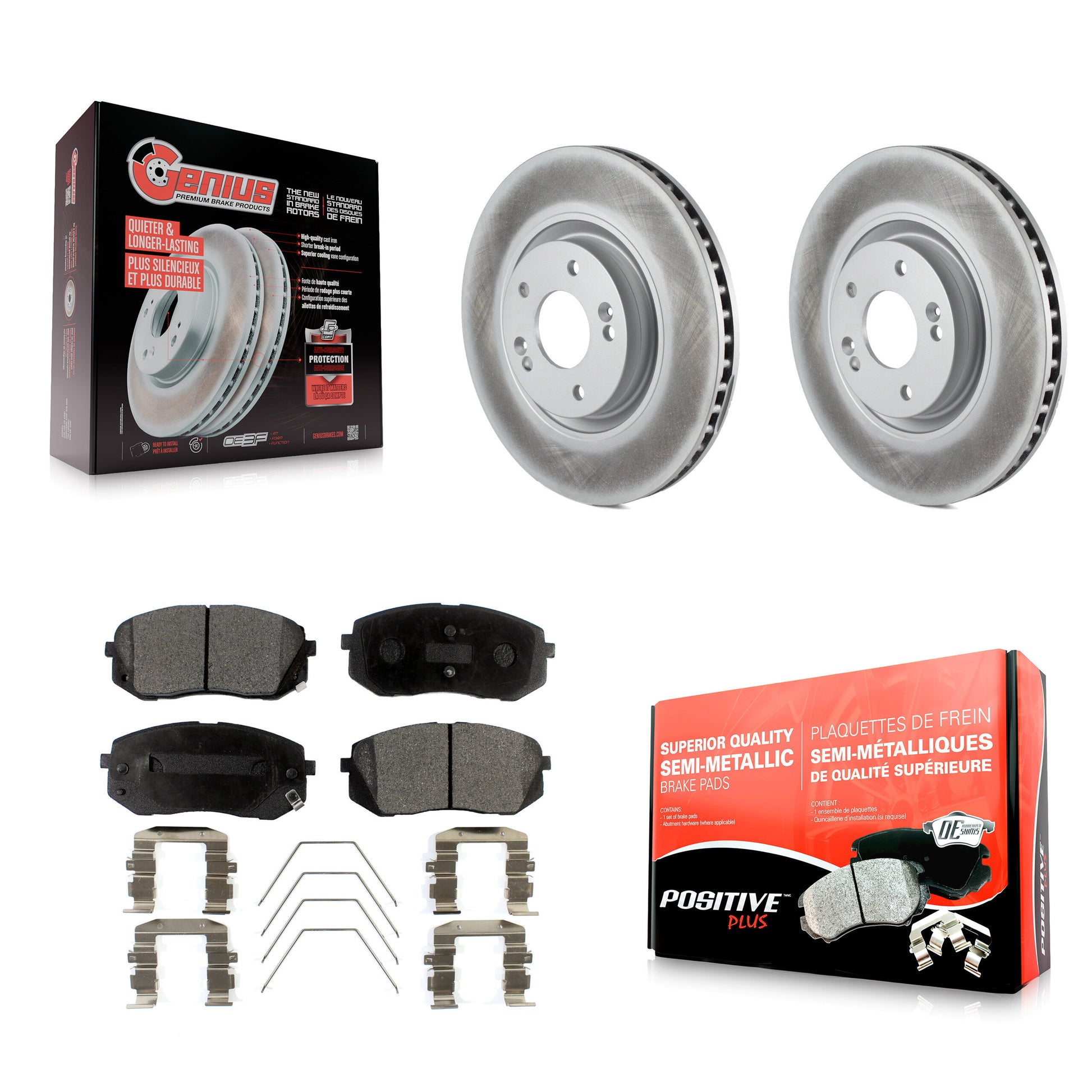 Transit Auto KGF-100454 Disc Brake Kit for 2016-2020 Kia Optima, Hyundai Sonata - Front