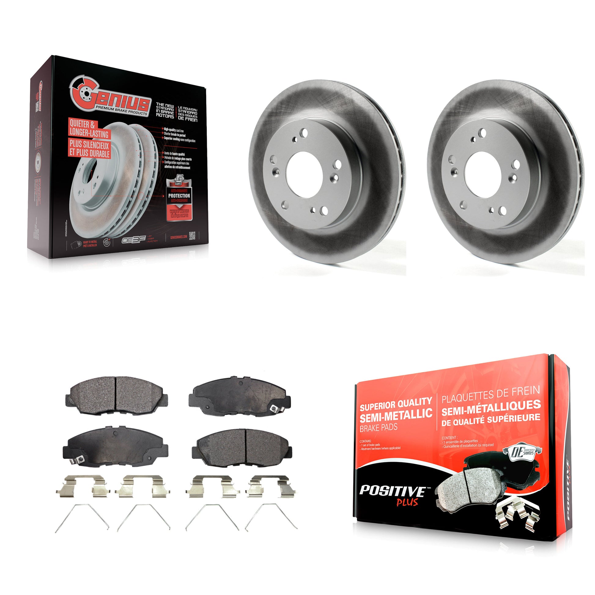 Transit Auto KGF-100465 Disc Brake Kit for 2012-2015 Honda Civic - Front