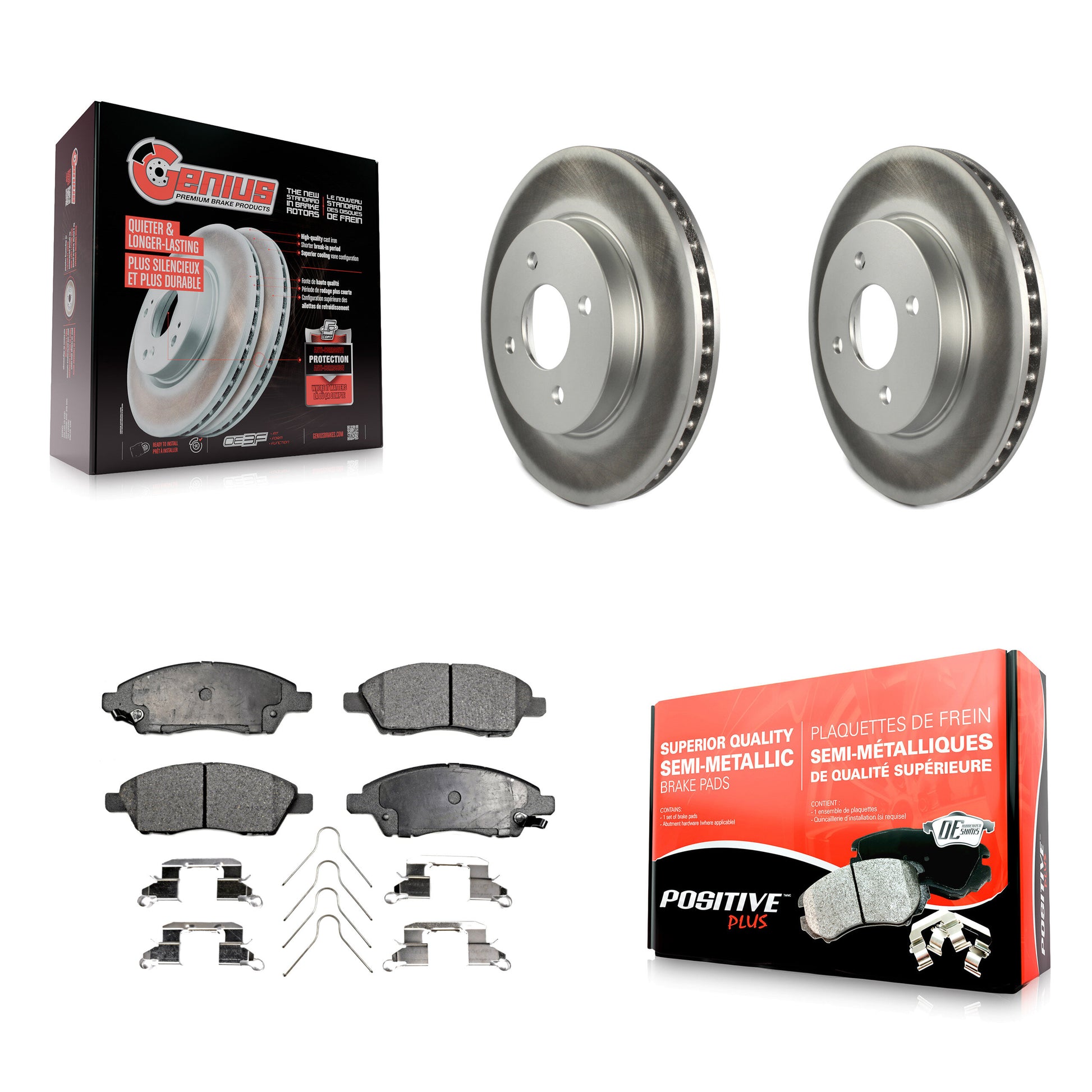 Transit Auto KGF-100470 Disc Brake Kit for 2012-2019 Nissan Micra, Nissan Versa Note, Nissan Versa - Front