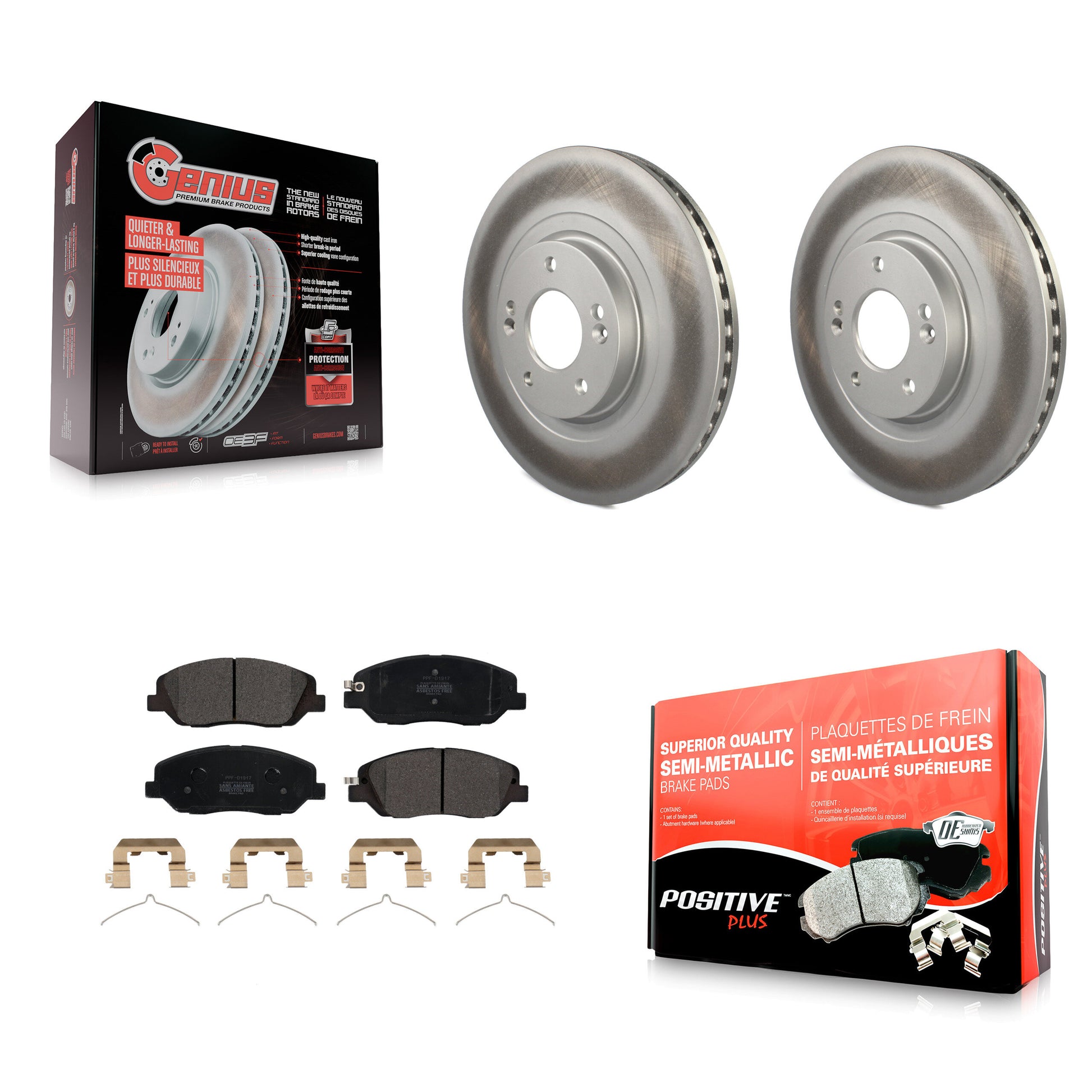 Transit Auto KGF-100477 Disc Brake Kit for 2017-2019 Hyundai Santa Fe, Hyundai Santa Fe XL - Front