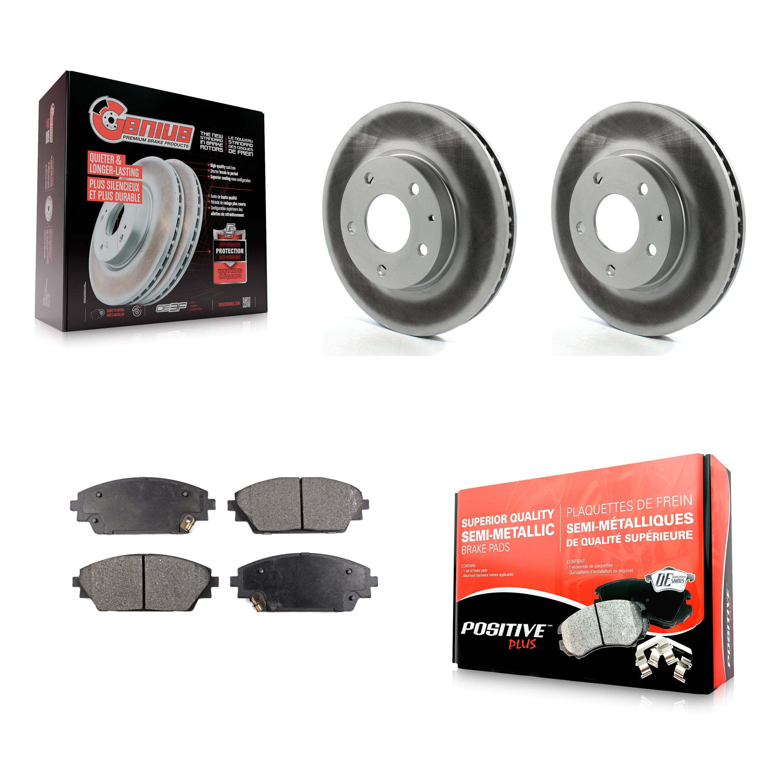 Transit Auto KGF-100497 Disc Brake Kit for 2014-2022 Mazda CX-3, Mazda 3, Mazda 3 Sport - Front