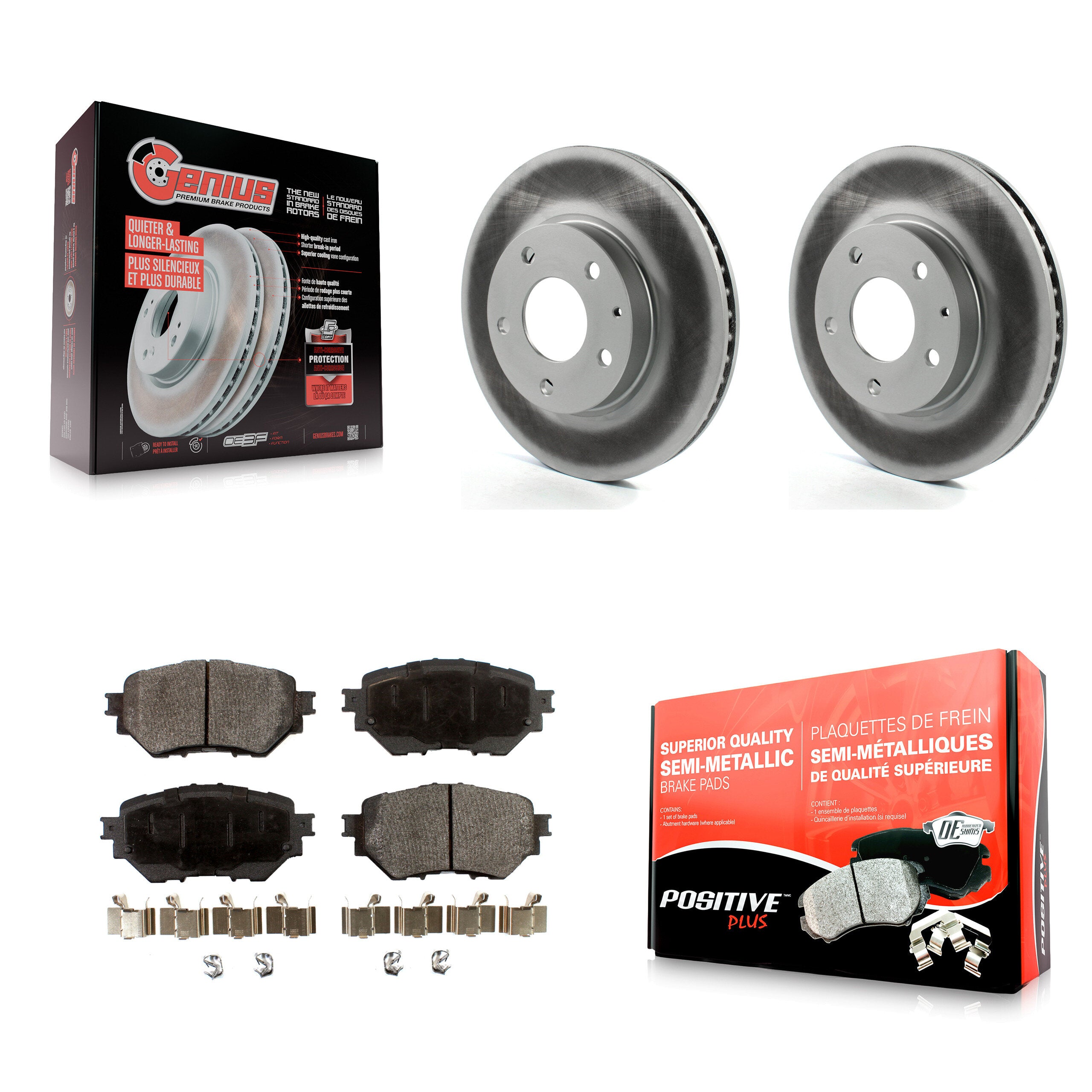 Transit Auto KGF-100498 Disc Brake Kit for 2014-2018 Mazda 3, Mazda 3 Sport - Front