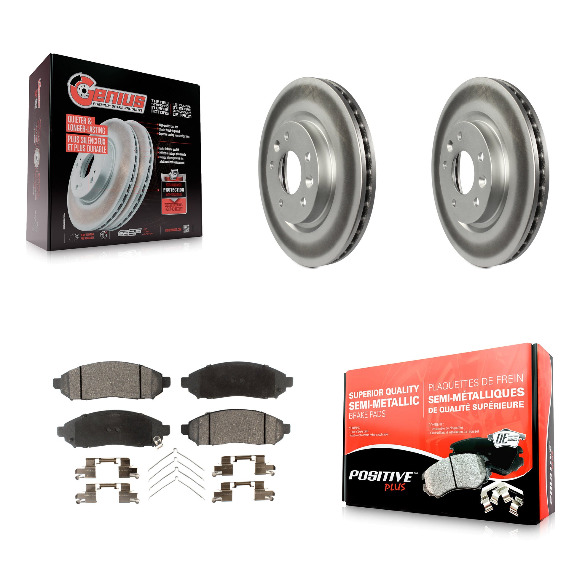 Transit Auto KGF-100500 Disc Brake Kit for 2015 Nissan LEAF - Front