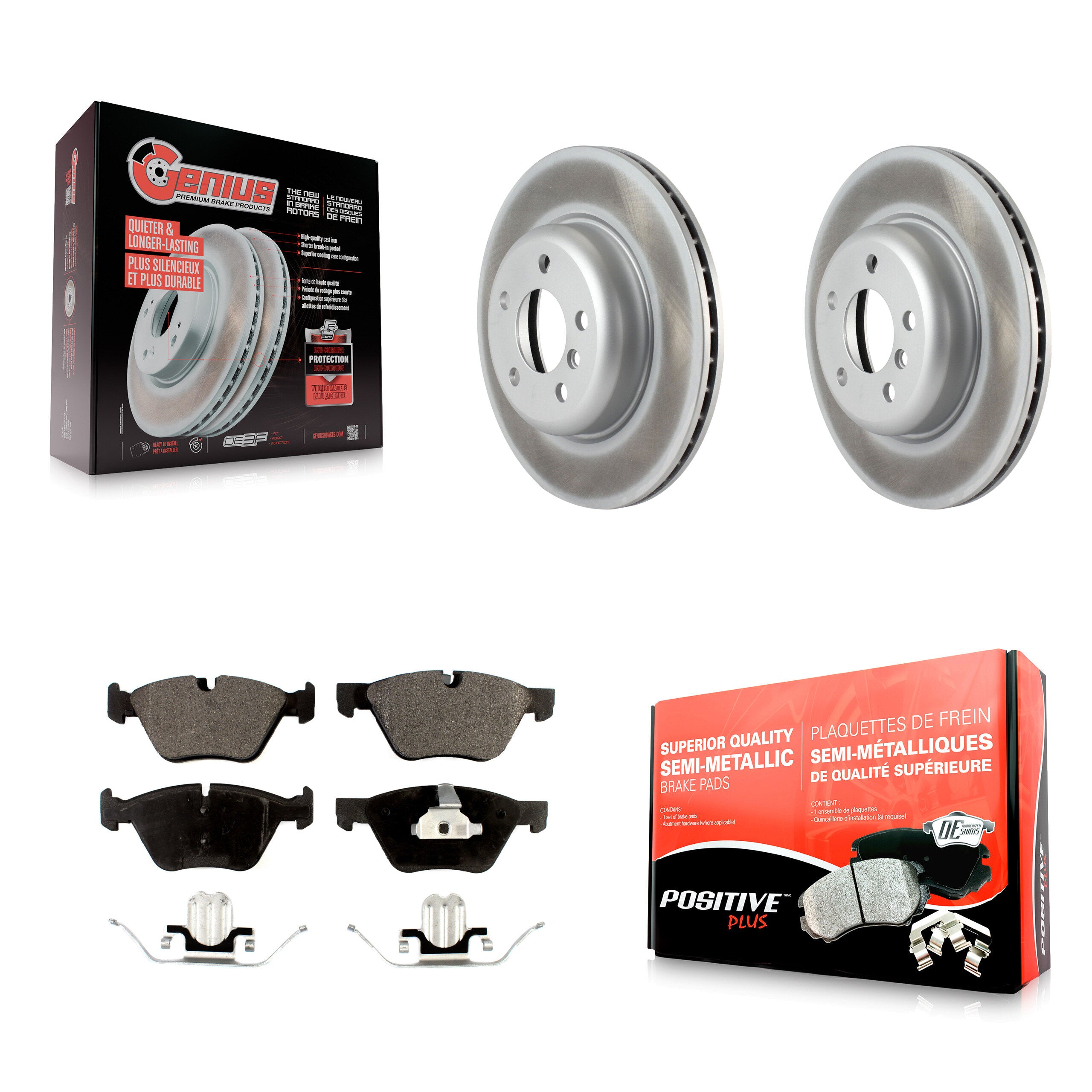 Transit Auto KGF-100516 Disc Brake Kit for 2011-2016 BMW 528i xDrive, BMW 528i - Front