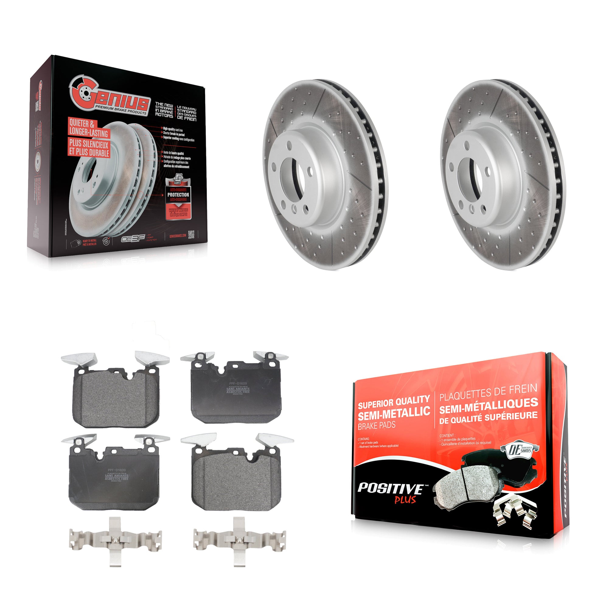 Transit Auto KGF-100522 Disc Brake Kit for 2012-2020 BMW 230i, BMW 230i xDrive and More - Front