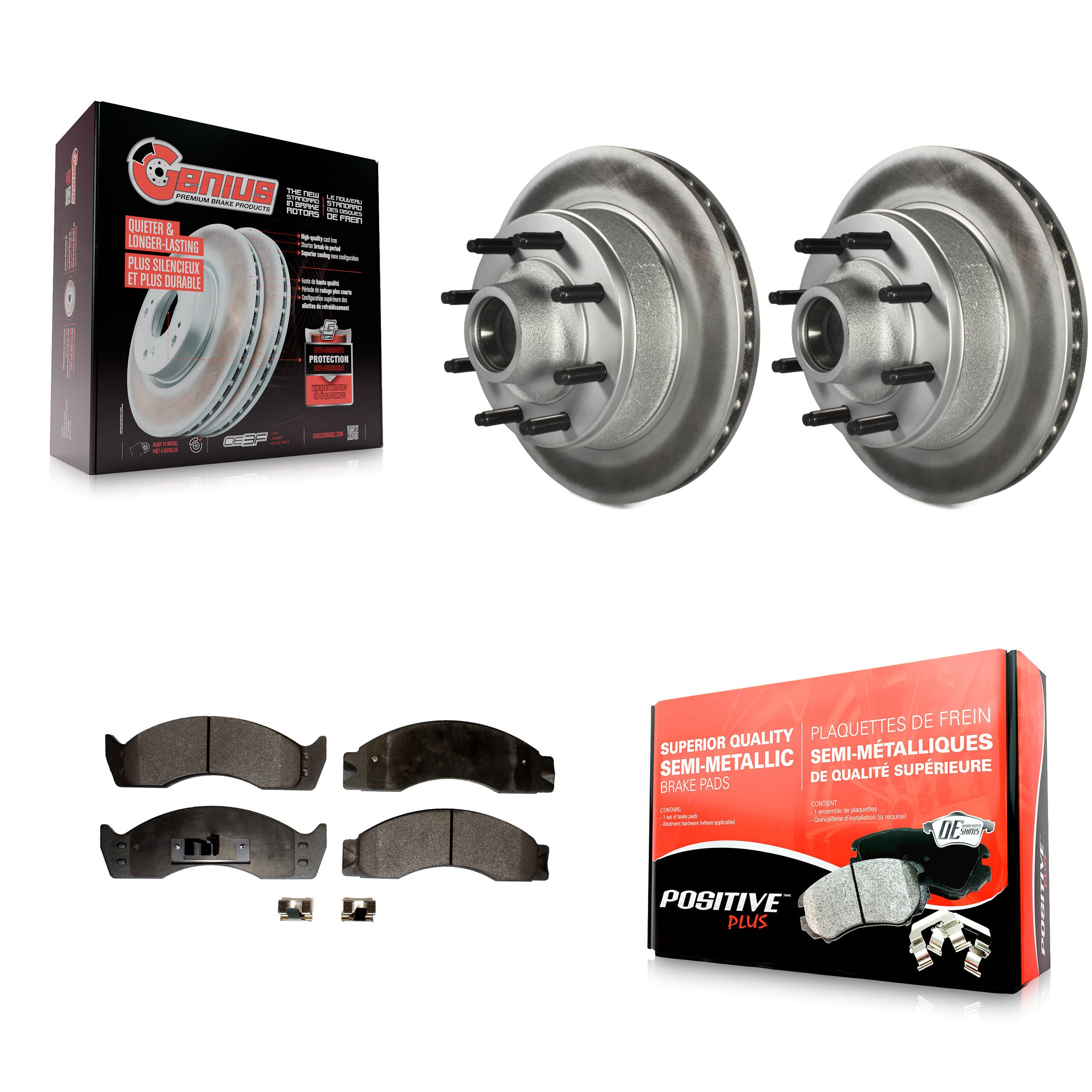 Transit Auto KGF-100530 Disc Brake Kit for 2000-2002 Ford E-450 Econoline Super Duty - Front