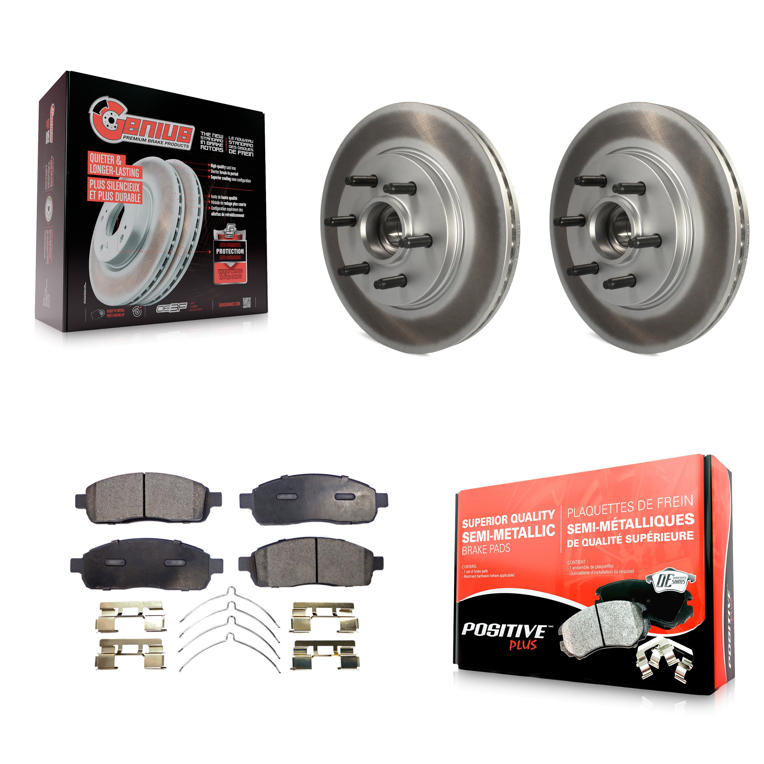 Transit Auto KGF-100537 Disc Brake Kit for 2004-2008 Lincoln Mark LT, Ford F-150 - Front