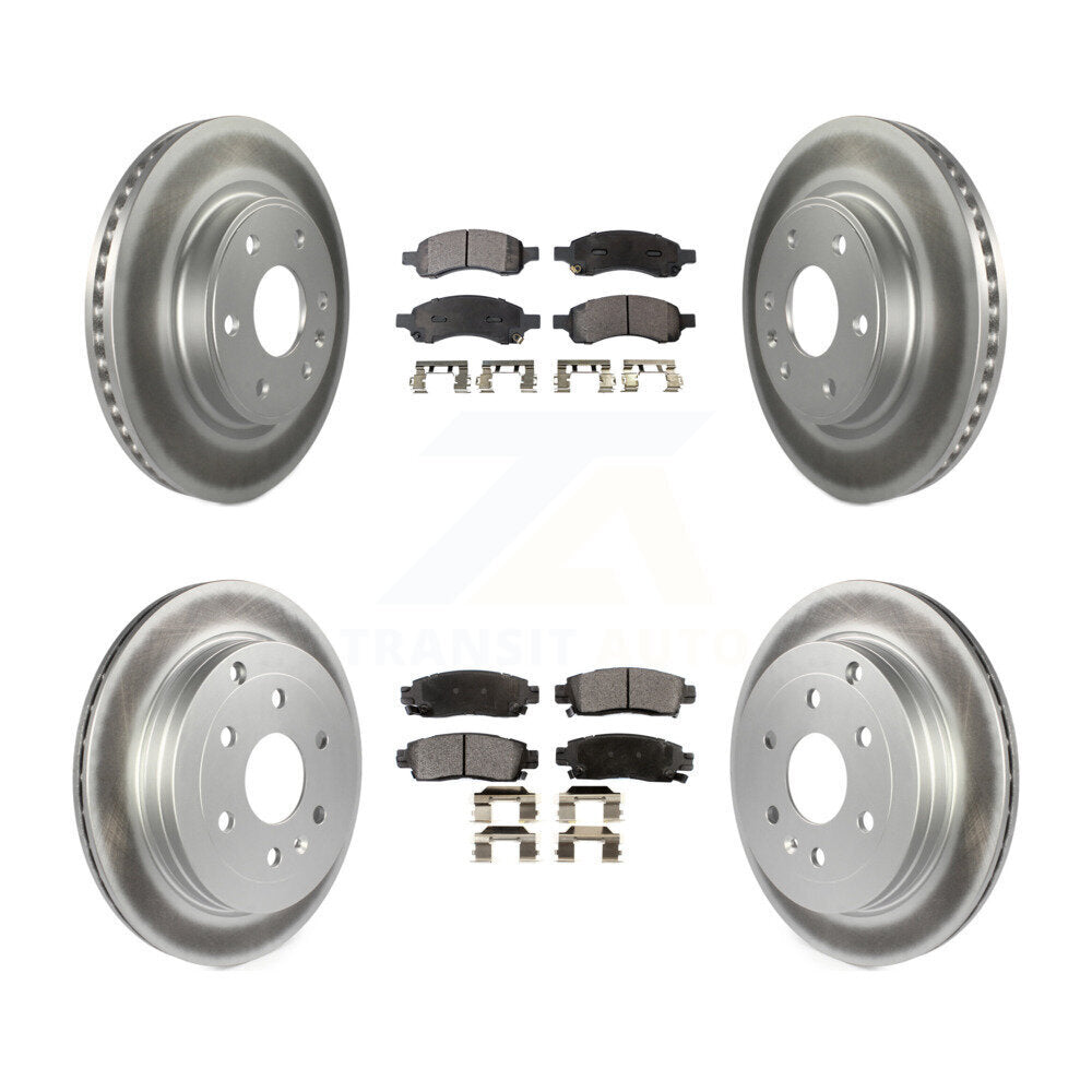 Transit Auto KGF-100604 Disc Brake Kit for 2007-2017 GMC Acadia Limited, Chevrolet Traverse and More - Front and Rear