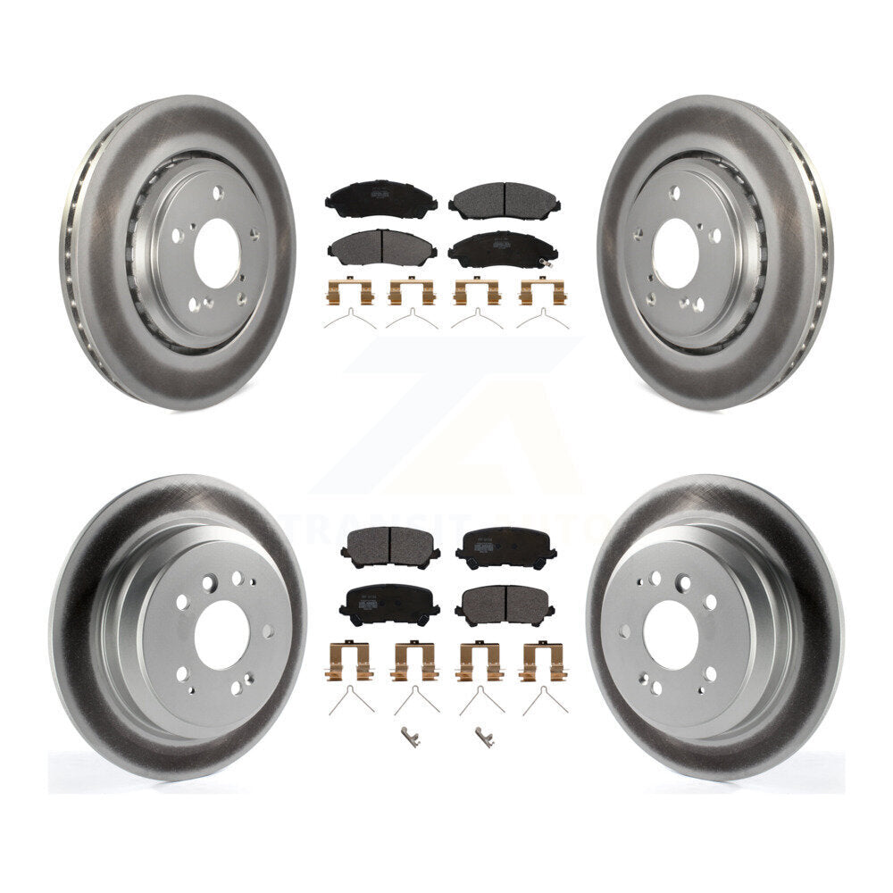 Transit Auto KGF-101133 Disc Brake Kit for 2016-2024 Honda Ridgeline, Honda Pilot - Front and Rear