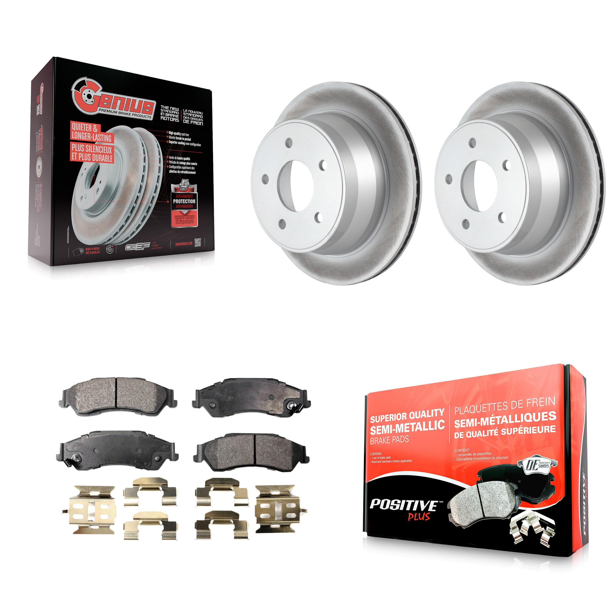 Transit Auto KGF-101189 Disc Brake Kit for 1997-2005 GMC Jimmy, Chevrolet S10 and More - Rear