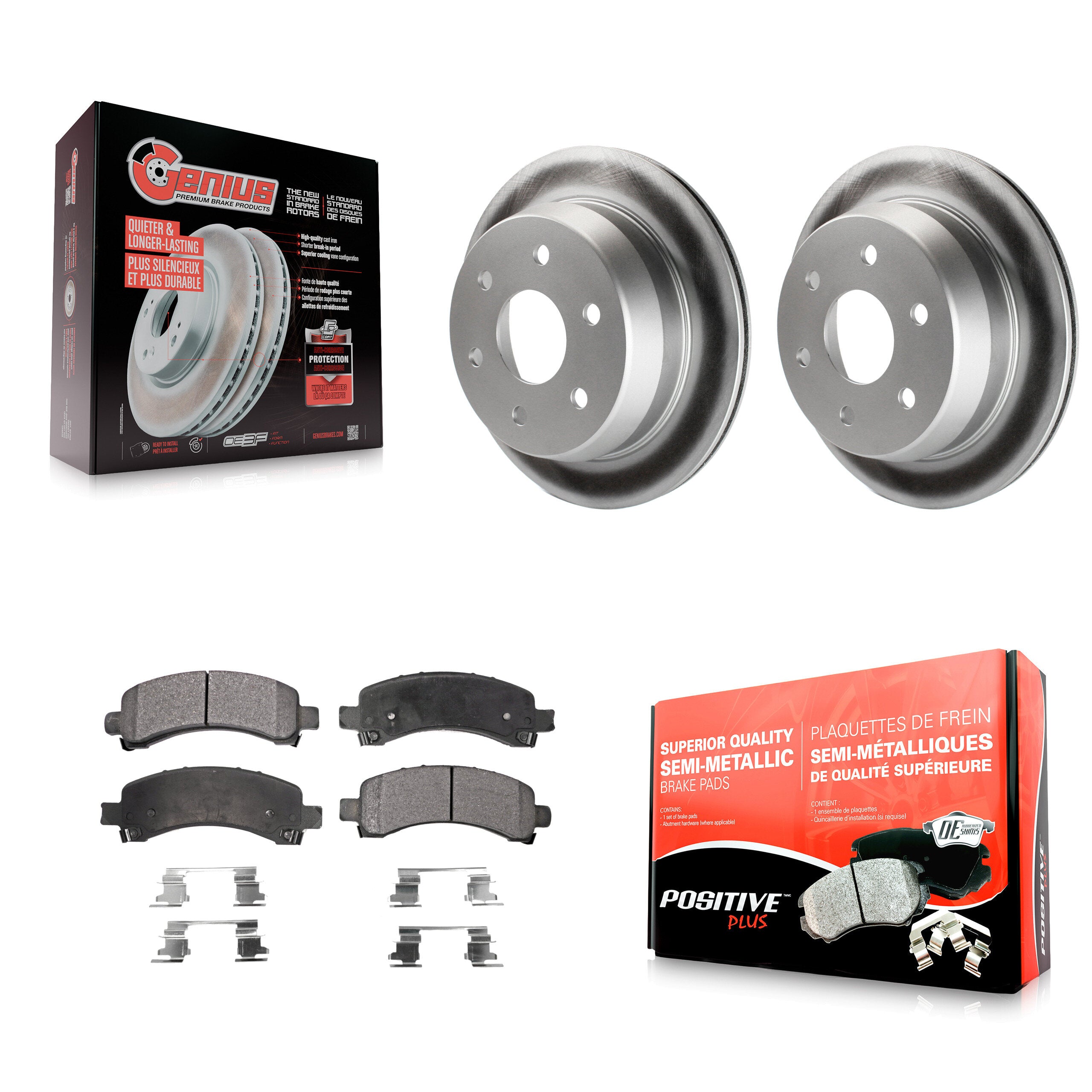 Transit Auto KGF-101193 Disc Brake Kit for 2002 Chevrolet Avalanche 1500, Chevrolet Suburban 1500 - Rear