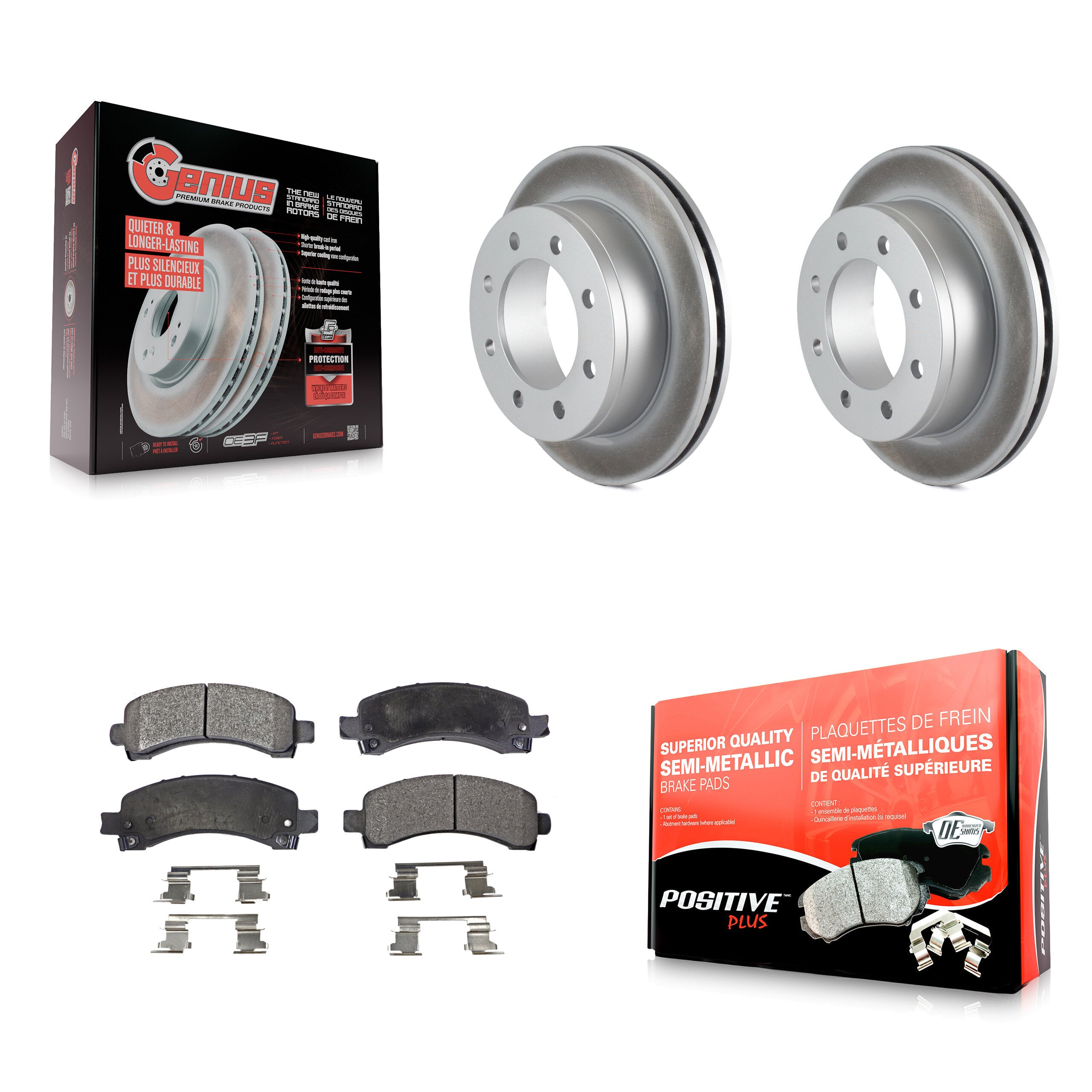 Transit Auto KGF-101195 Disc Brake Kit for 2003-2018 Chevrolet Express 2500, GMC Savana 2500 and More - Rear