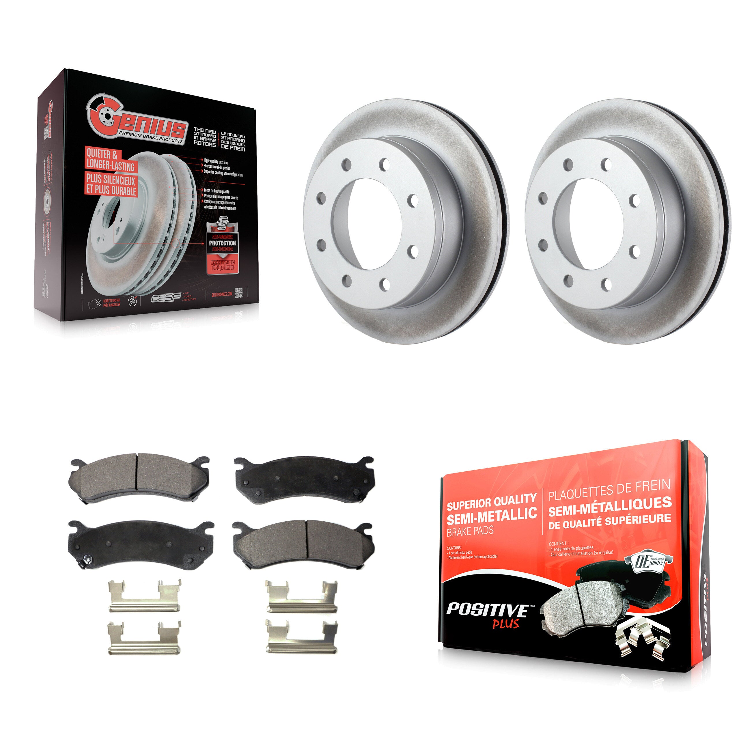 Transit Auto KGF-101196 Disc Brake Kit for 1999-2009 Chevrolet Silverado 1500 HD Classic, Chevrolet Suburban 2500 and More - Rear