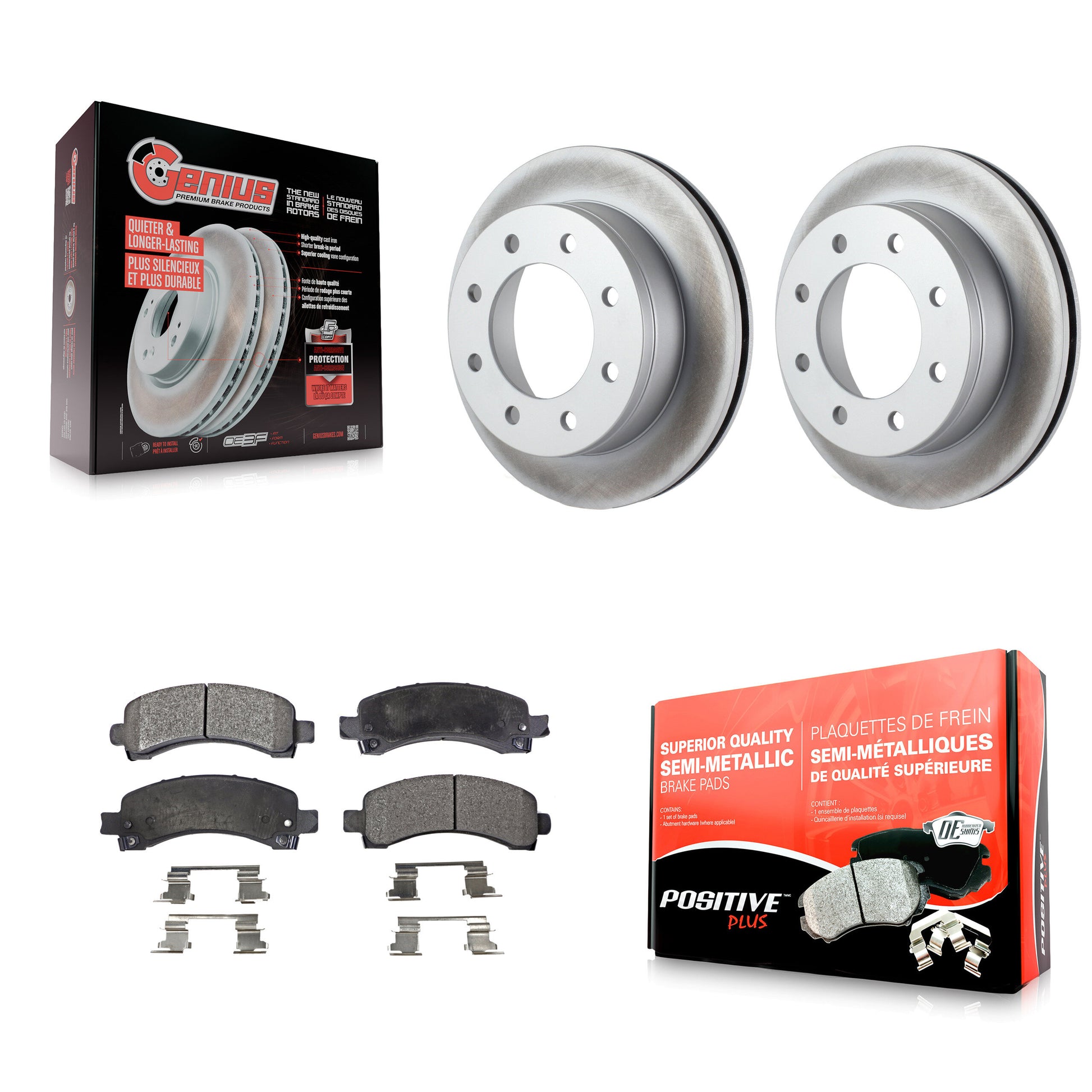 Transit Auto KGF-101197 Disc Brake Kit for 2003-2014 Chevrolet Express 3500, GMC Savana 3500 and More - Rear