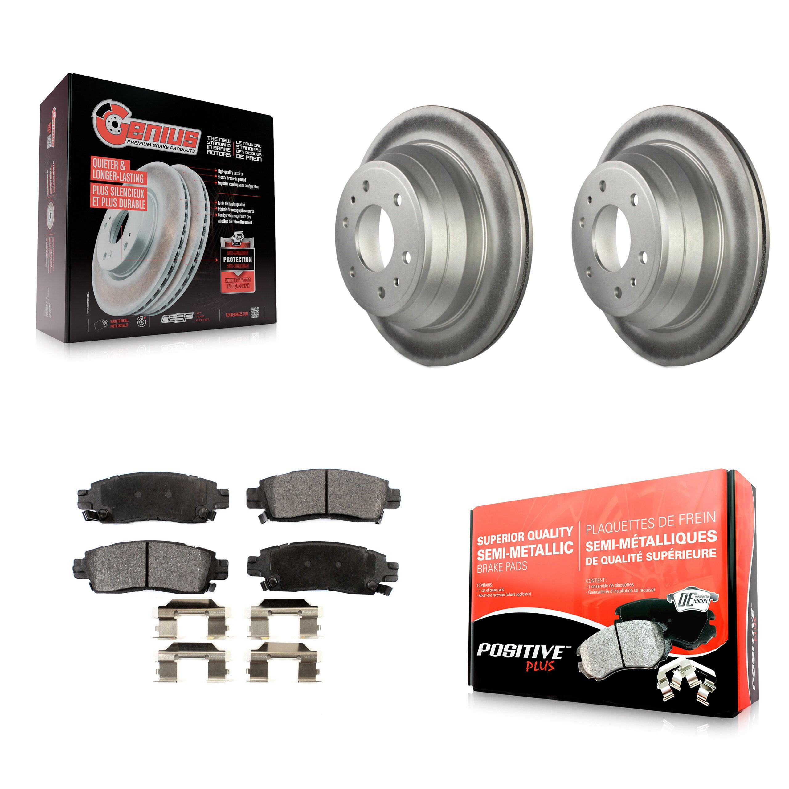 Transit Auto KGF-101207 Disc Brake Kit for 2002-2009 Saab 9-7x, Buick Rainier and More - Rear
