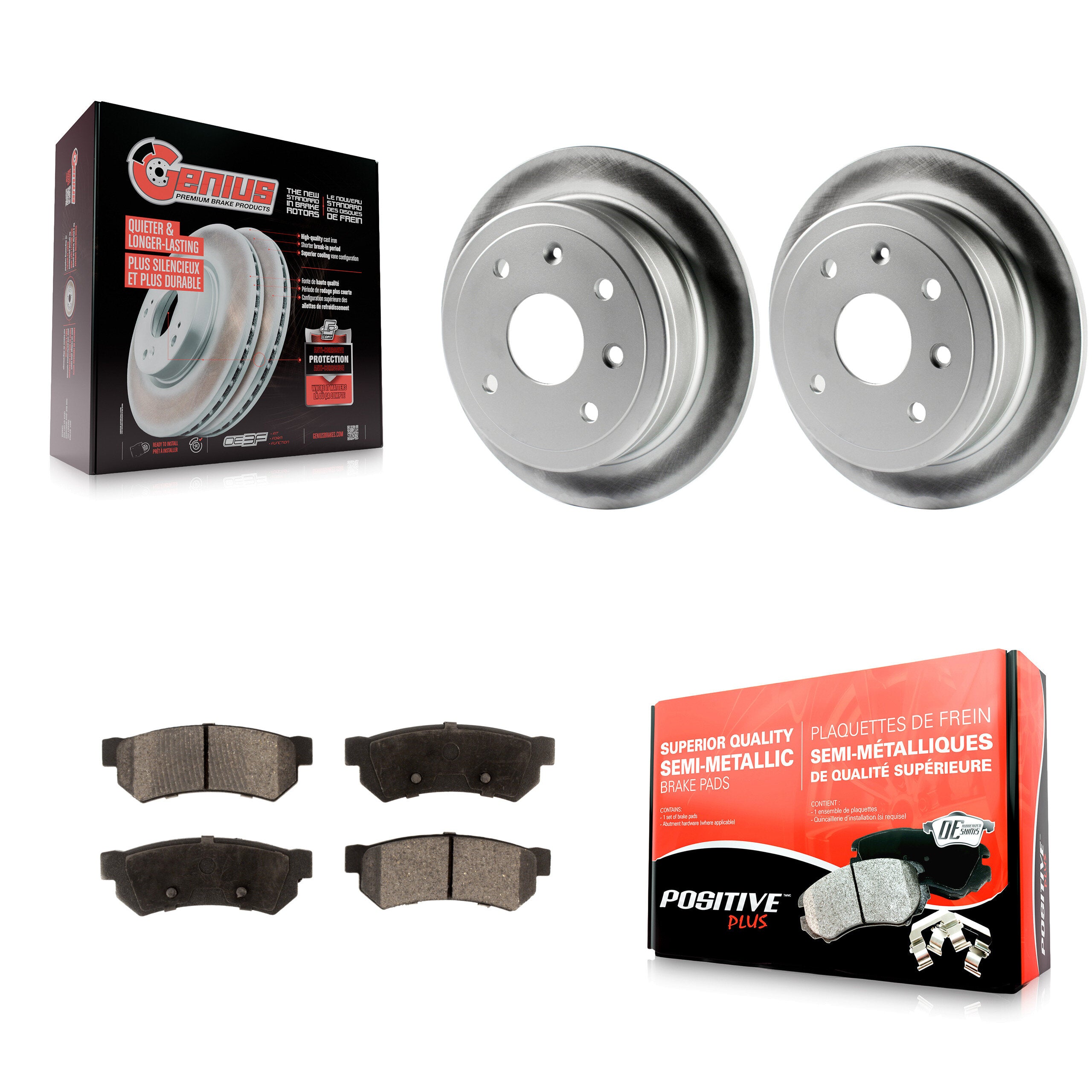 Transit Auto KGF-101221 Disc Brake Kit for 2007-2008 Chevrolet Optra, Suzuki Forenza, Suzuki Reno - Rear