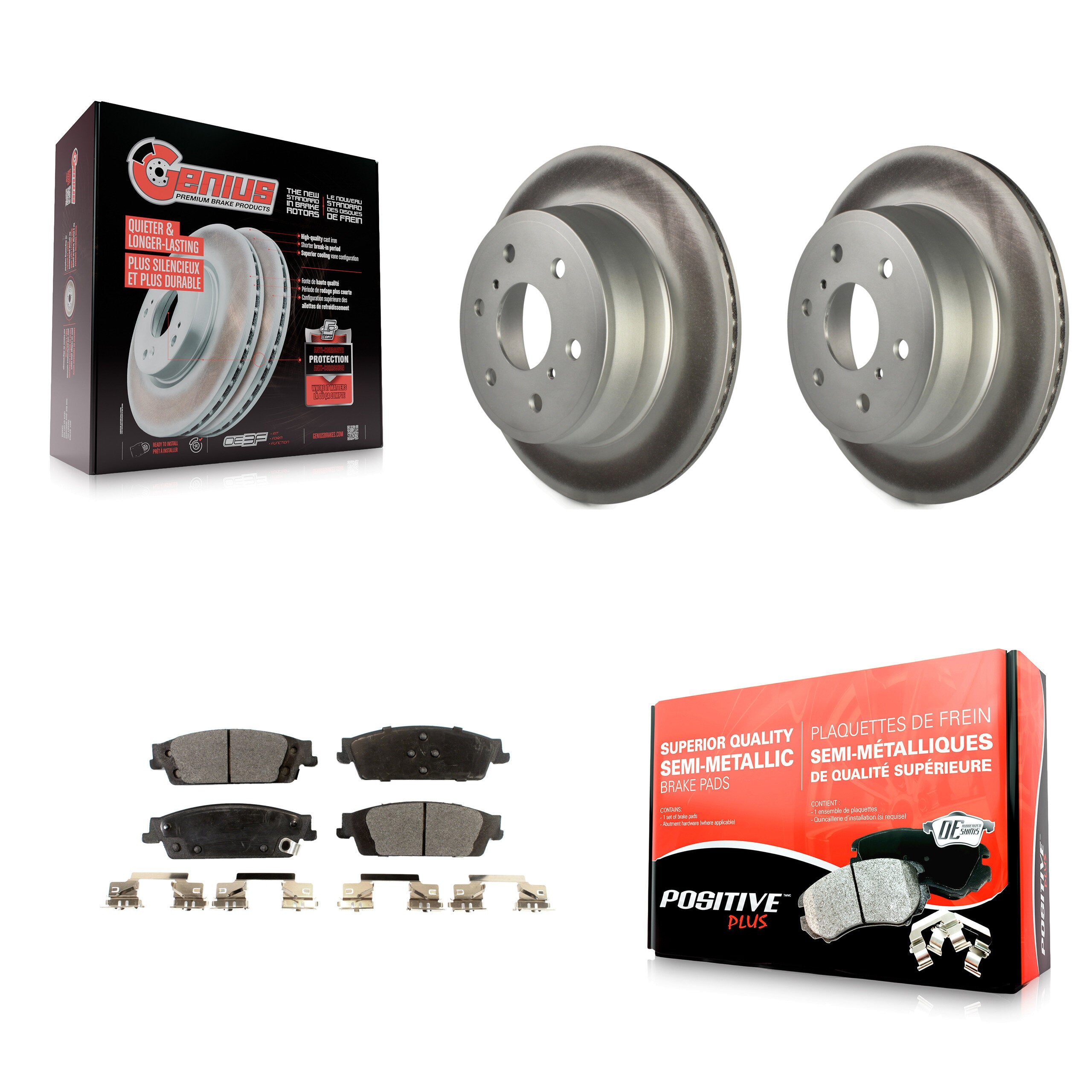 Transit Auto KGF-101223 Disc Brake Kit for 2014-2020 Chevrolet Suburban, Chevrolet Silverado 1500 and More - Rear