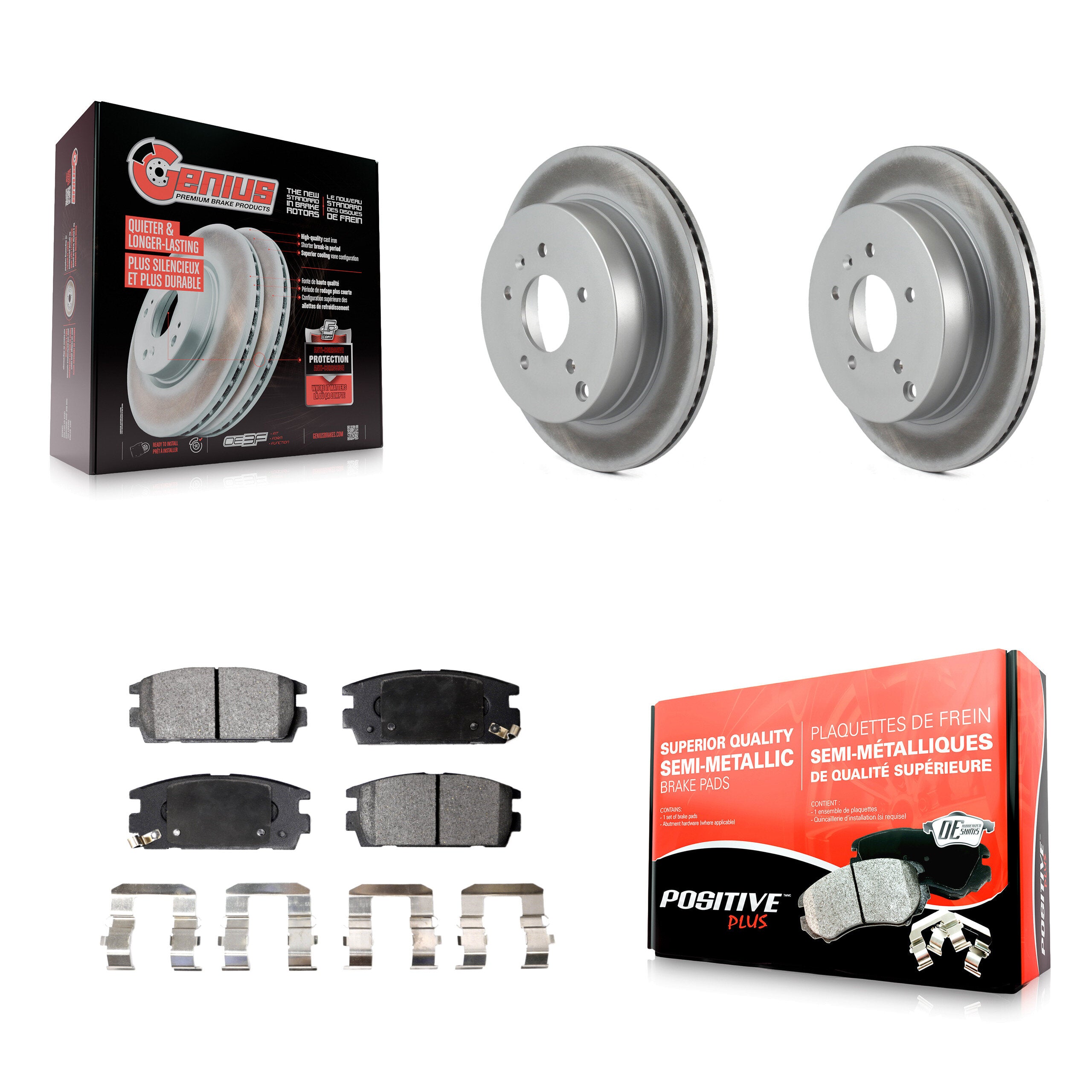 Transit Auto KGF-101224 Disc Brake Kit for 2007-2015 Chevrolet Captiva Sport, Saturn Vue and More - Rear