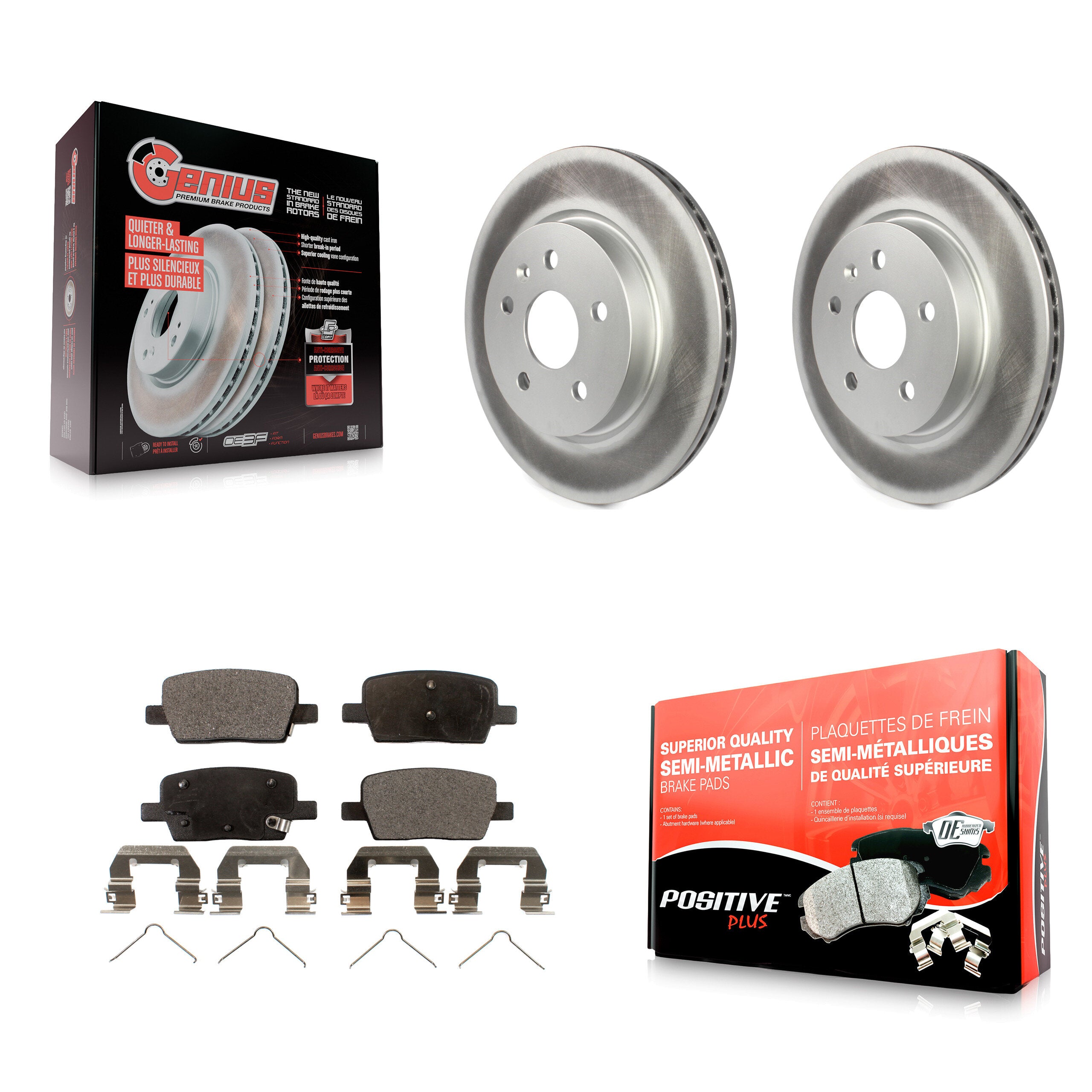 Transit Auto KGF-101238 Disc Brake Kit for 2016-2022 Chevrolet Camaro, Cadillac CT6 - Rear