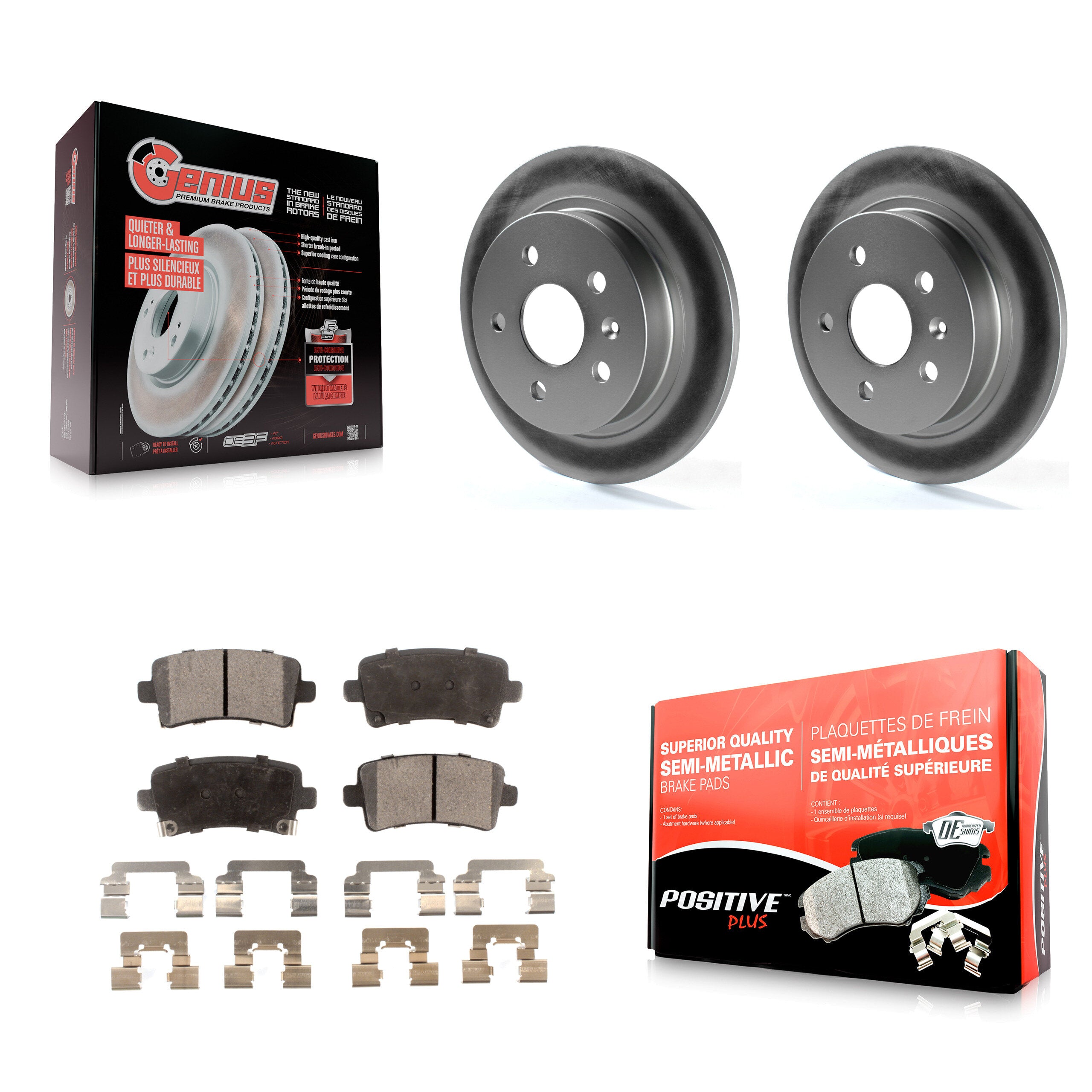 Transit Auto KGF-101239 Disc Brake Kit for 2011-2017 Chevrolet Malibu Limited, Chevrolet Malibu and More - Rear