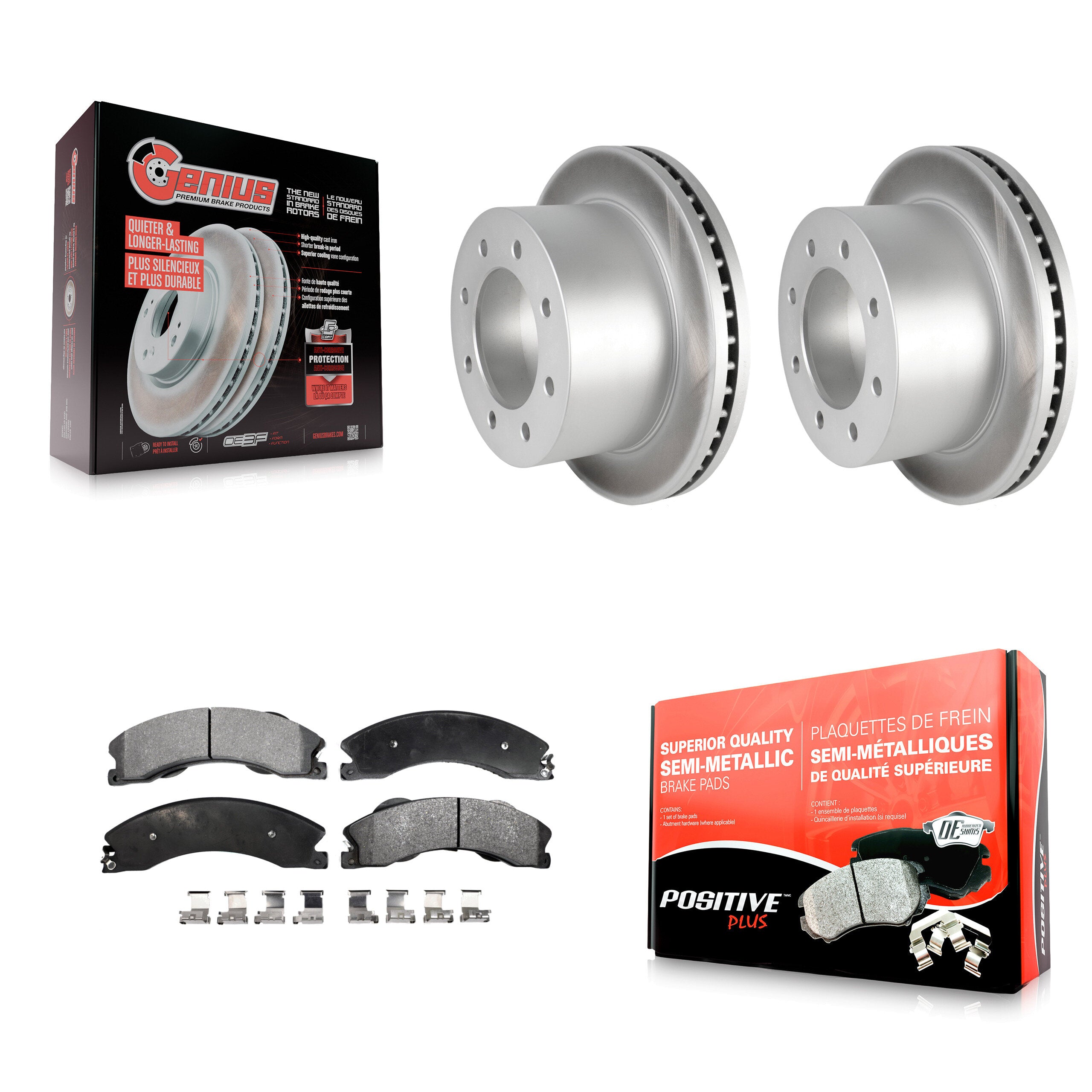 Transit Auto KGF-101243 Disc Brake Kit for 2011-2019 Chevrolet Silverado 3500 HD, GMC Sierra 3500 HD - Rear