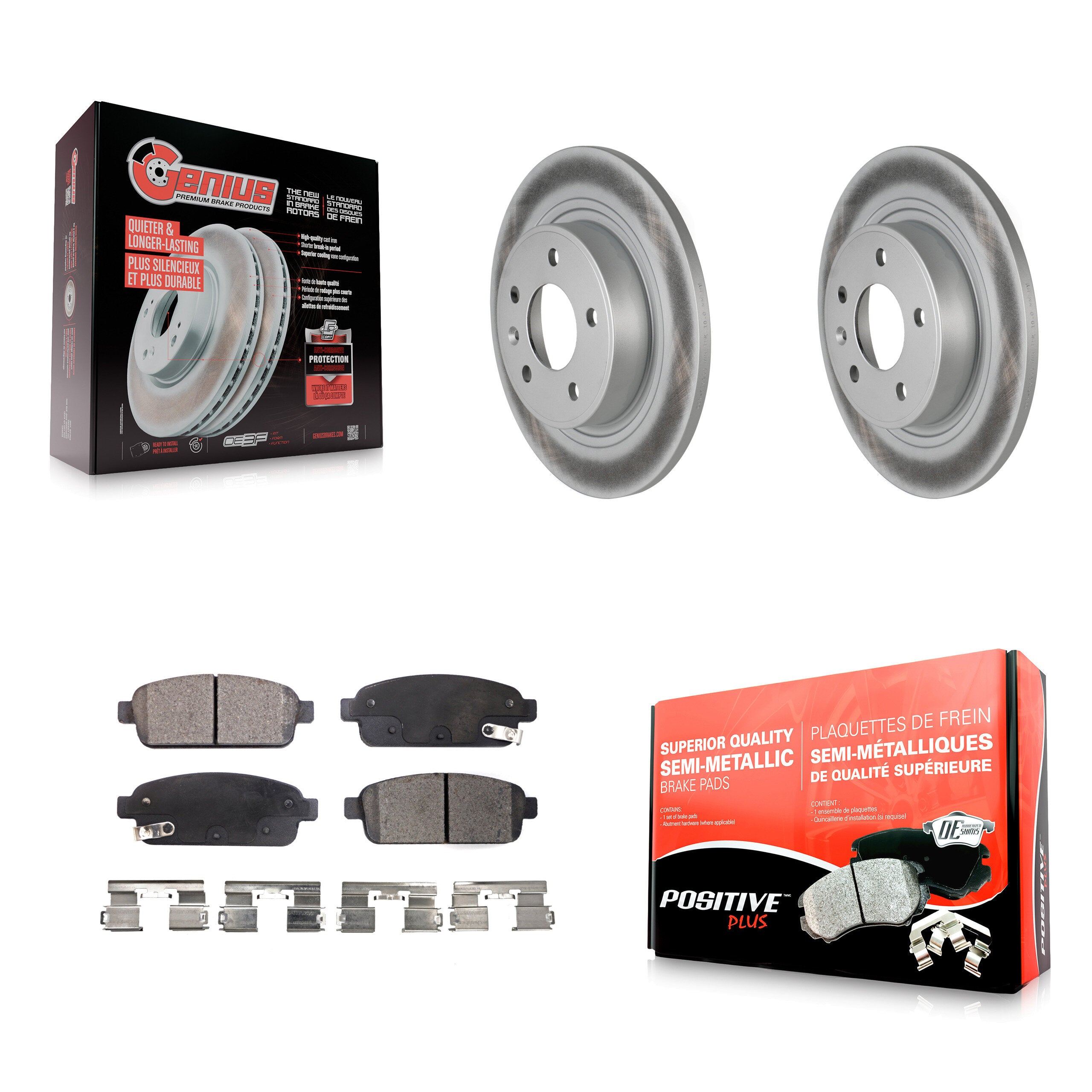 Transit Auto KGF-101244 Disc Brake Kit for 2011-2019 Buick Cascada, Cadillac ELR and More - Rear
