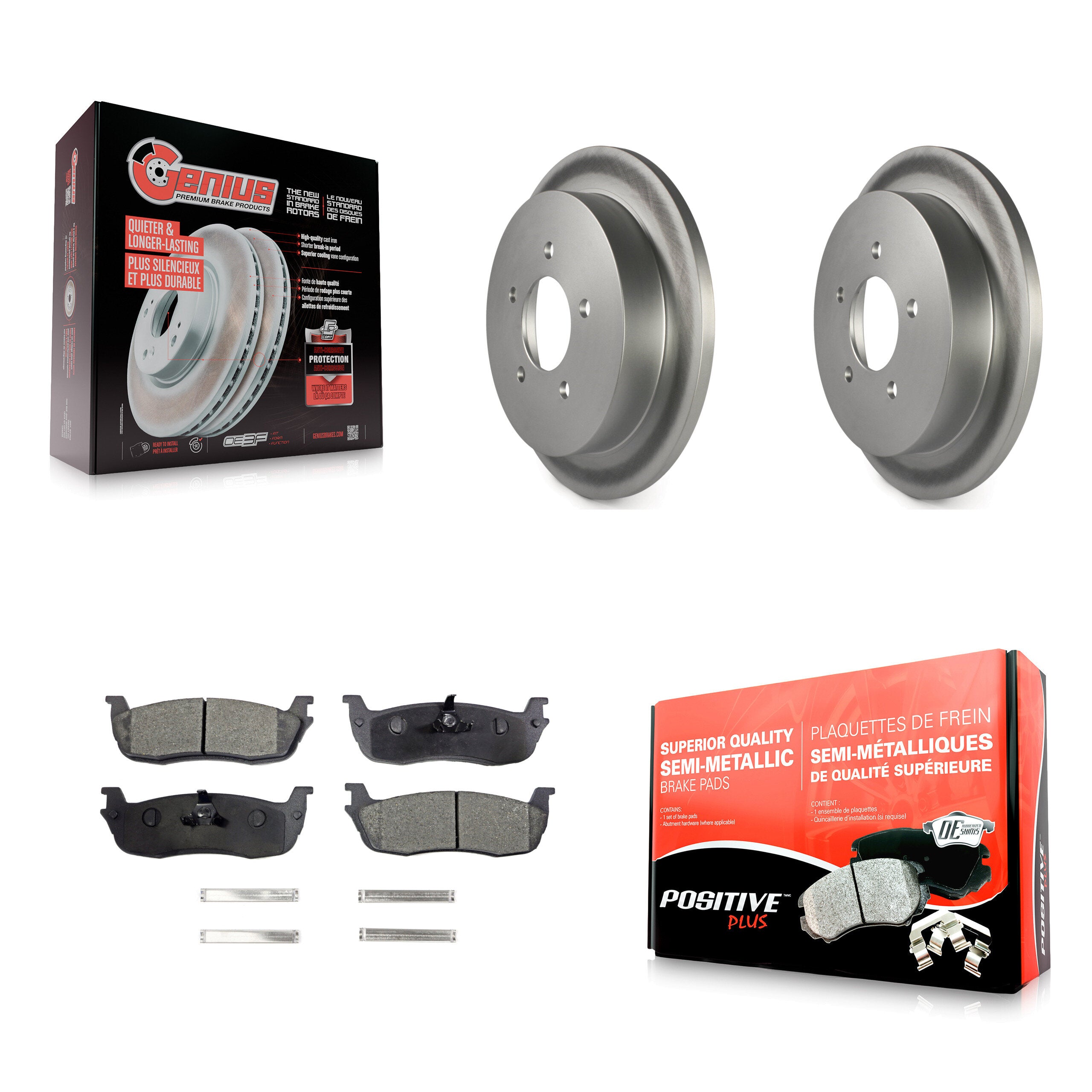 Transit Auto KGF-101256 Disc Brake Kit for 1998-2004 Ford F-150 Heritage, Lincoln Blackwood and More - Rear