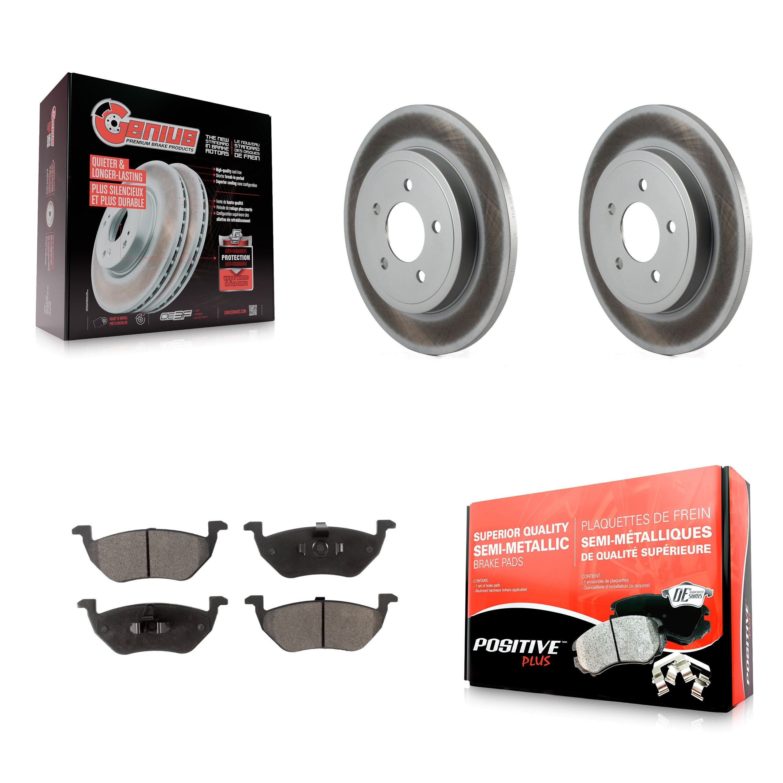 Transit Auto KGF-101264 Disc Brake Kit for 2005-2011 Mazda Tribute, Mercury Mariner, Ford Escape - Rear