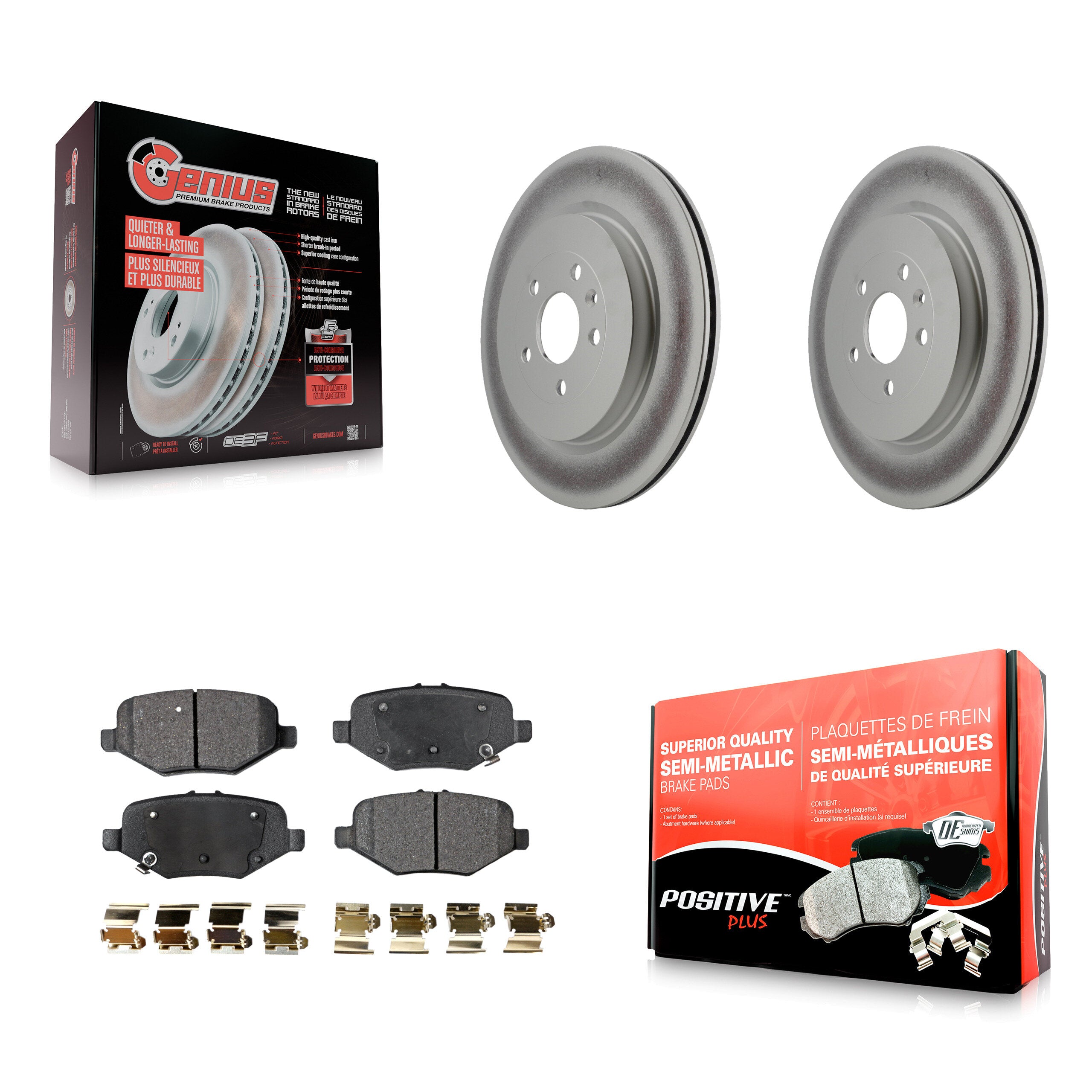 Transit Auto KGF-101287 Disc Brake Kit for 2012-2019 Ford Taurus, Ford Explorer and More - Rear