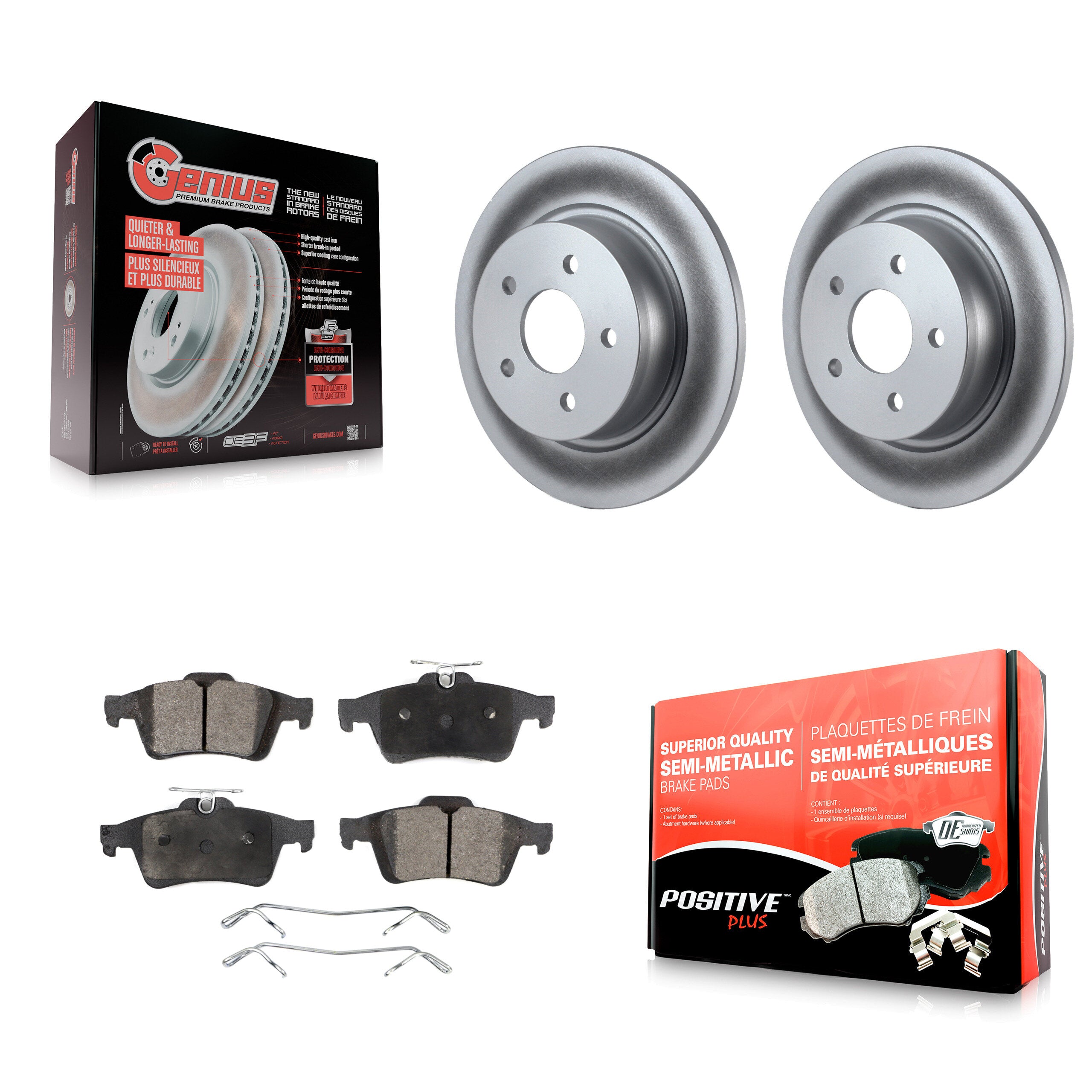 Transit Auto KGF-101288 Disc Brake Kit for 2013-2018 Ford Transit Connect, Ford C-Max, Ford Escape - Rear