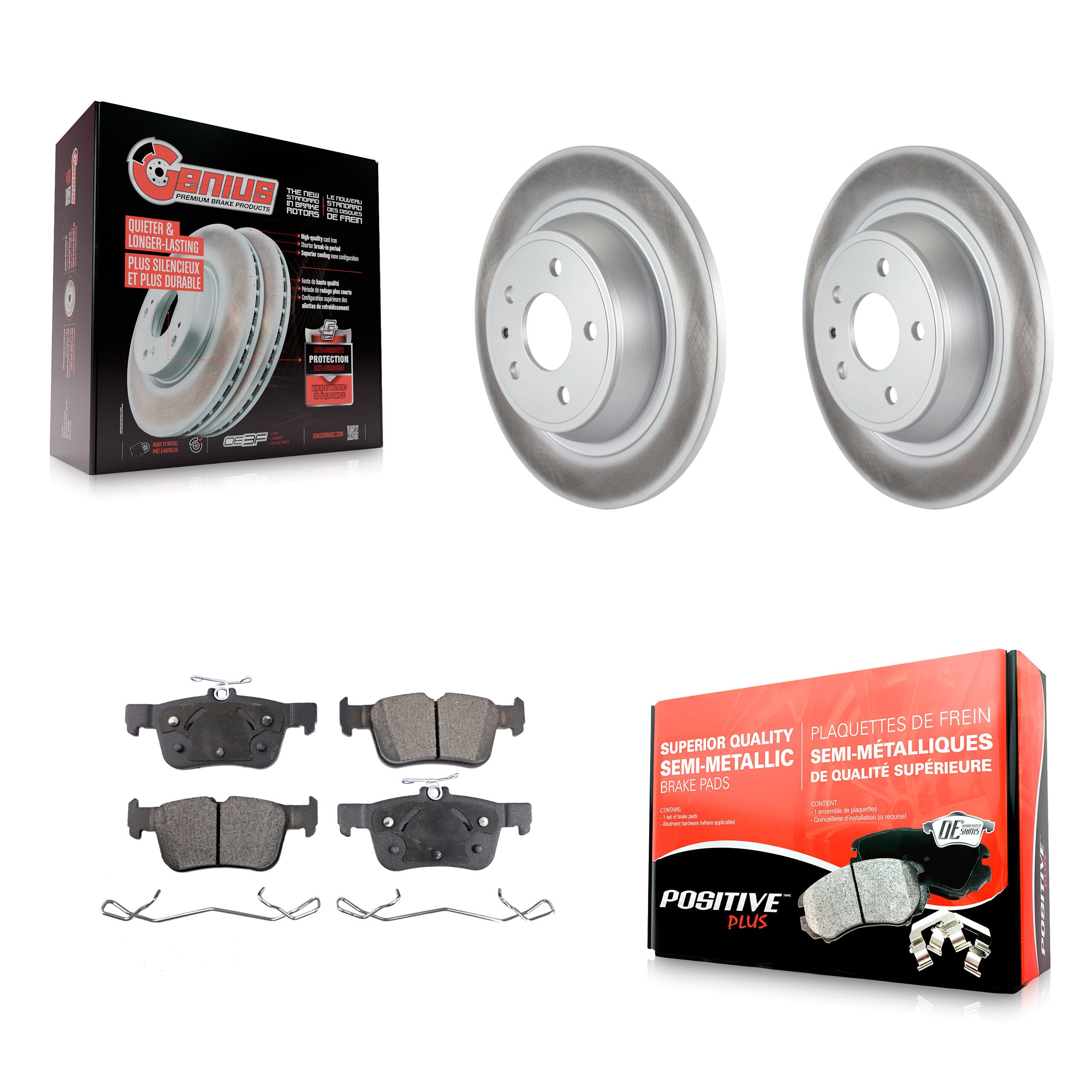 Transit Auto KGF-101289 Disc Brake Kit for 2013-2020 Ford Fusion, Lincoln MKZ - Rear