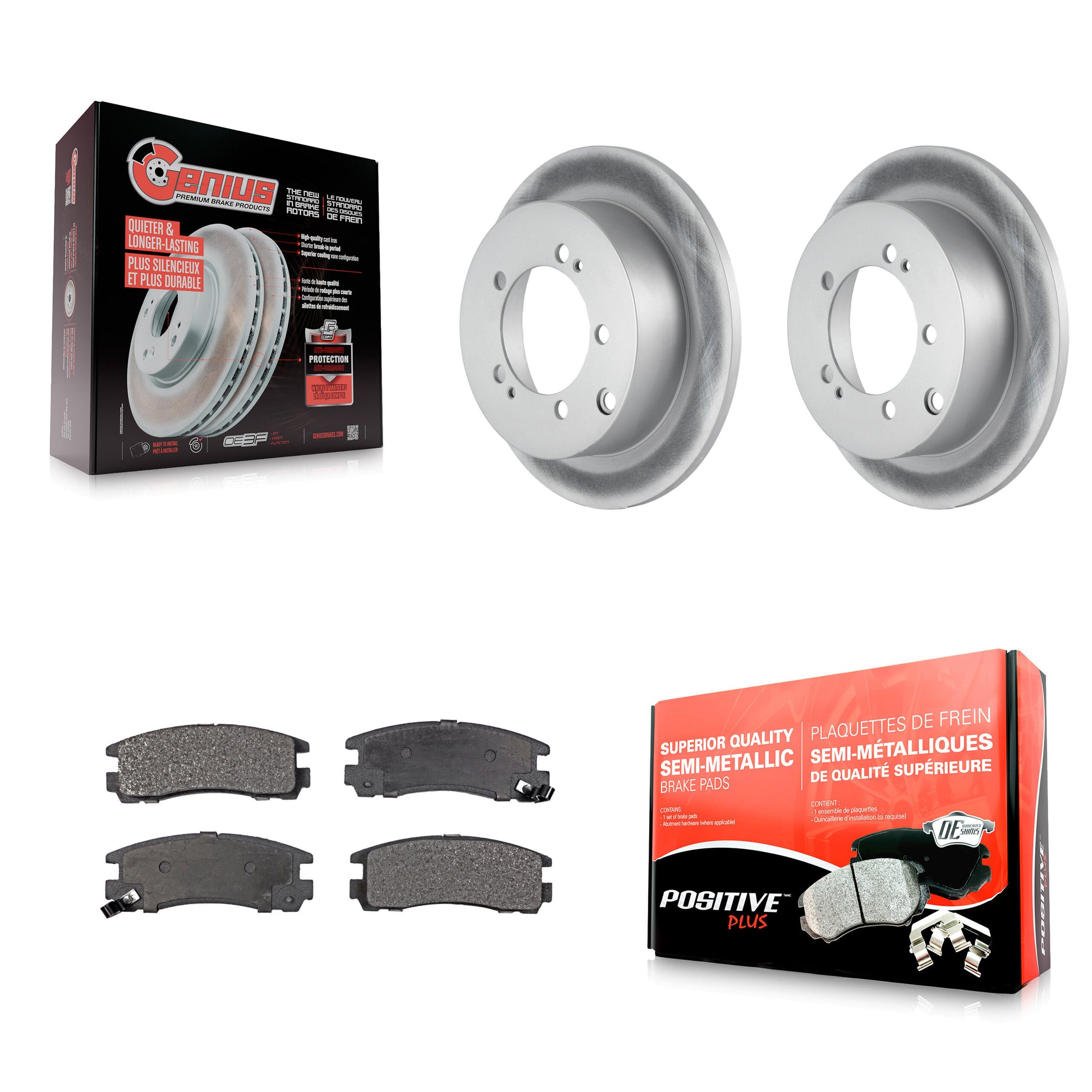 Transit Auto KGF-101298 Disc Brake Kit for 1995-2005 Mitsubishi Eclipse, Dodge Stratus and More - Rear