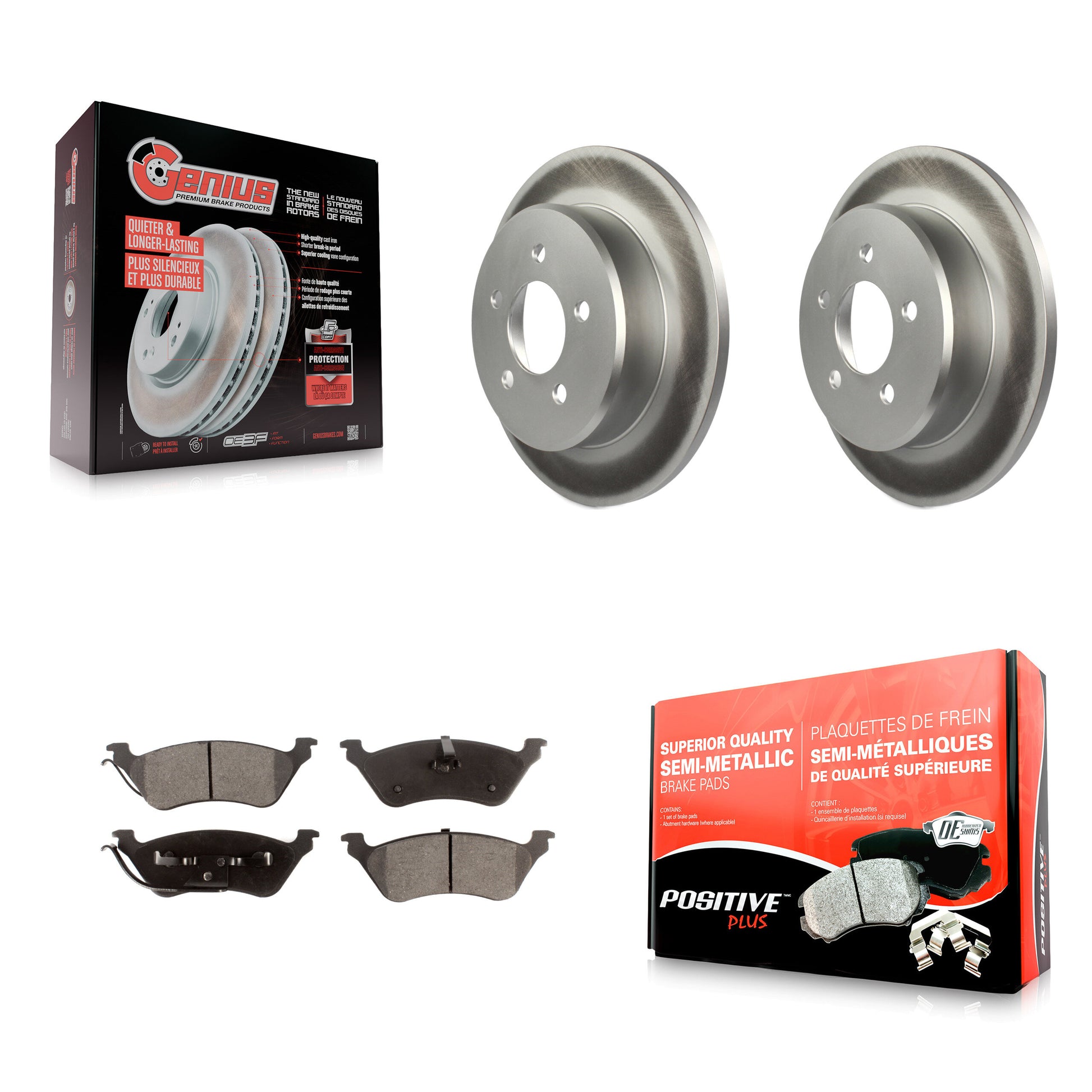 Transit Auto KGF-101300 Disc Brake Kit for 2001-2007 Chrysler Voyager, Chrysler Grand Voyager and More - Rear