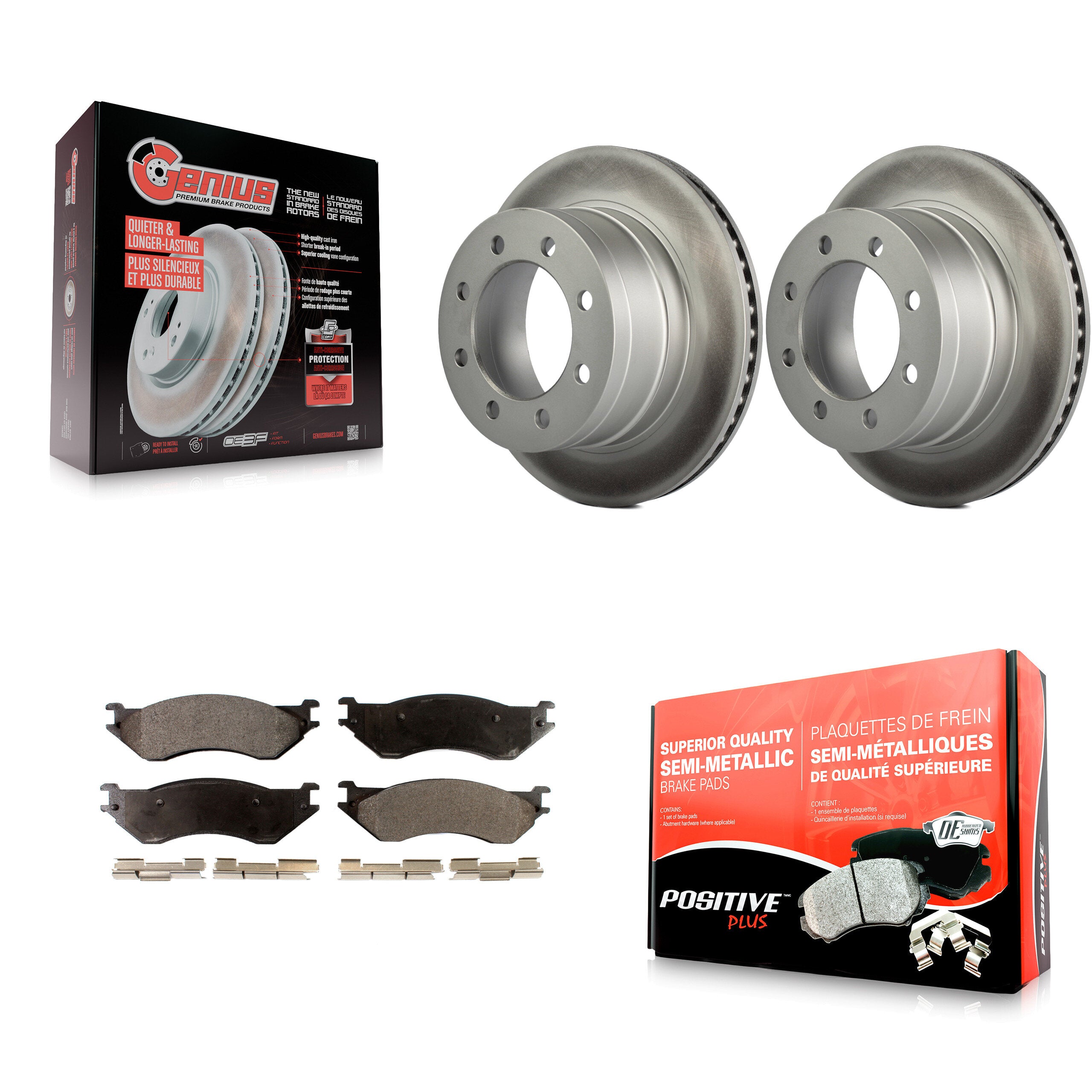 Transit Auto KGF-101305 Disc Brake Kit for 2003-2008 Dodge Ram 1500, Dodge Ram 2500, Dodge Ram 3500 - Rear