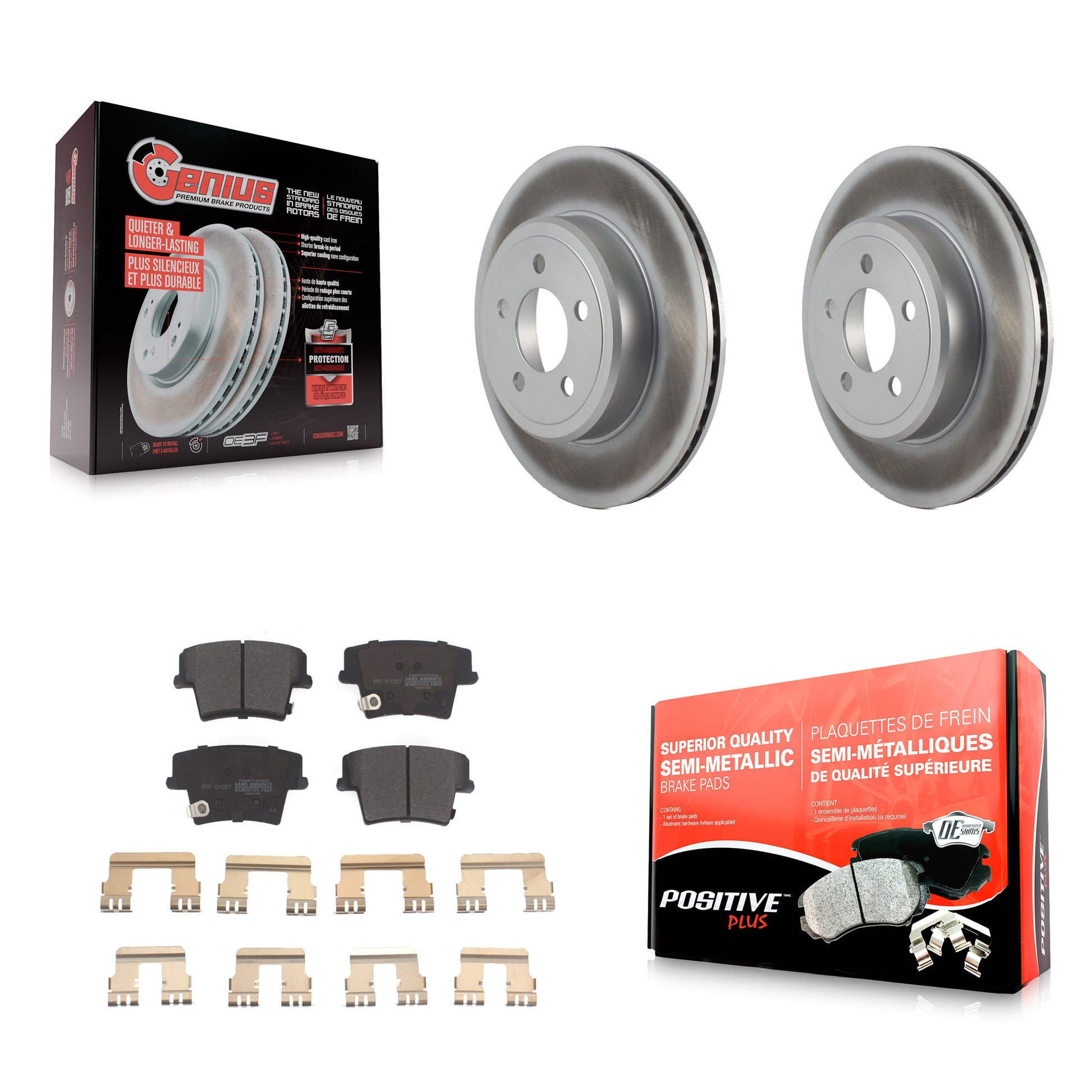 Transit Auto KGF-101309 Disc Brake Kit for 2005-2023 Dodge Challenger, Dodge Charger and More - Rear