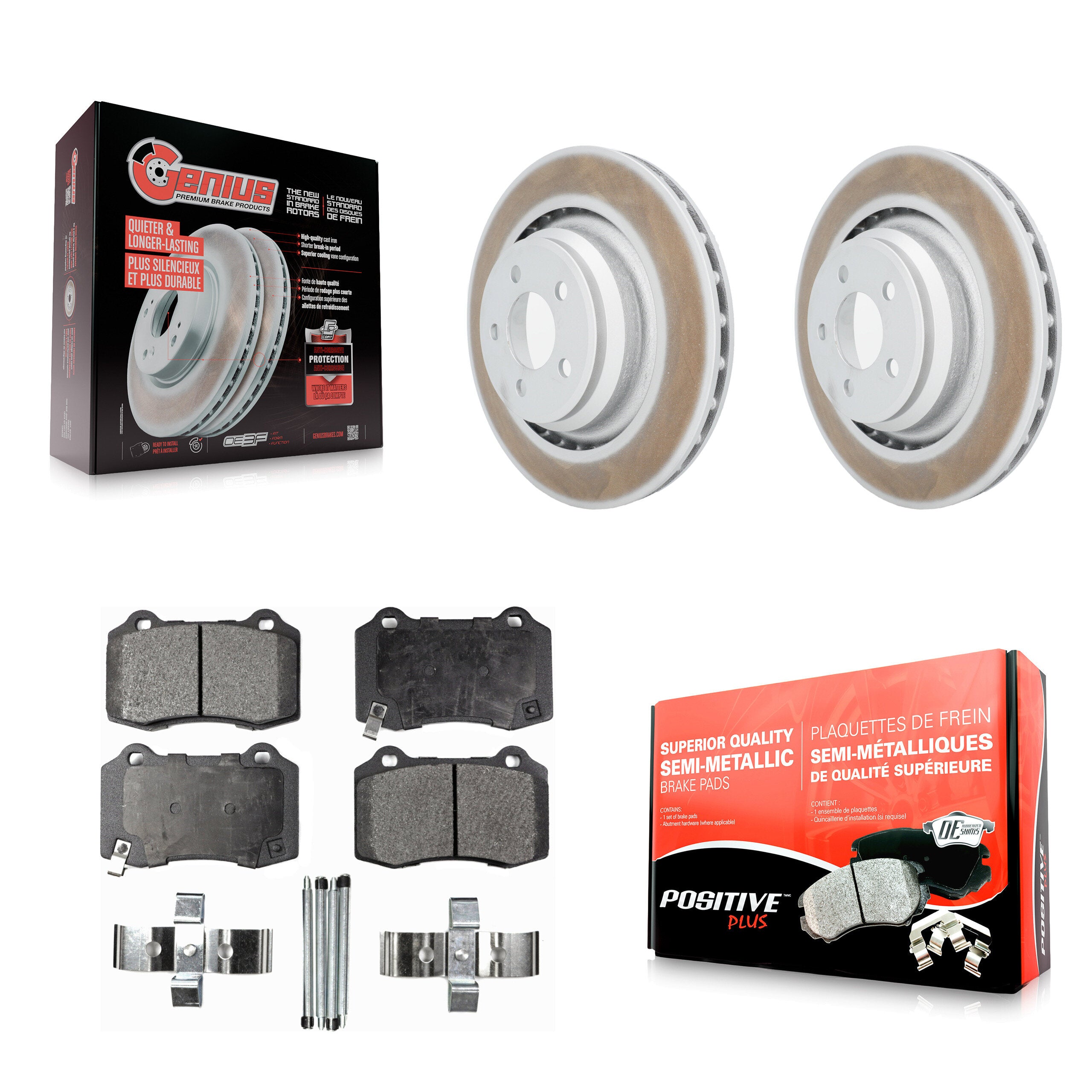 Transit Auto KGF-101311 Disc Brake Kit for 2005-2023 Dodge Challenger, Dodge Charger and More - Rear