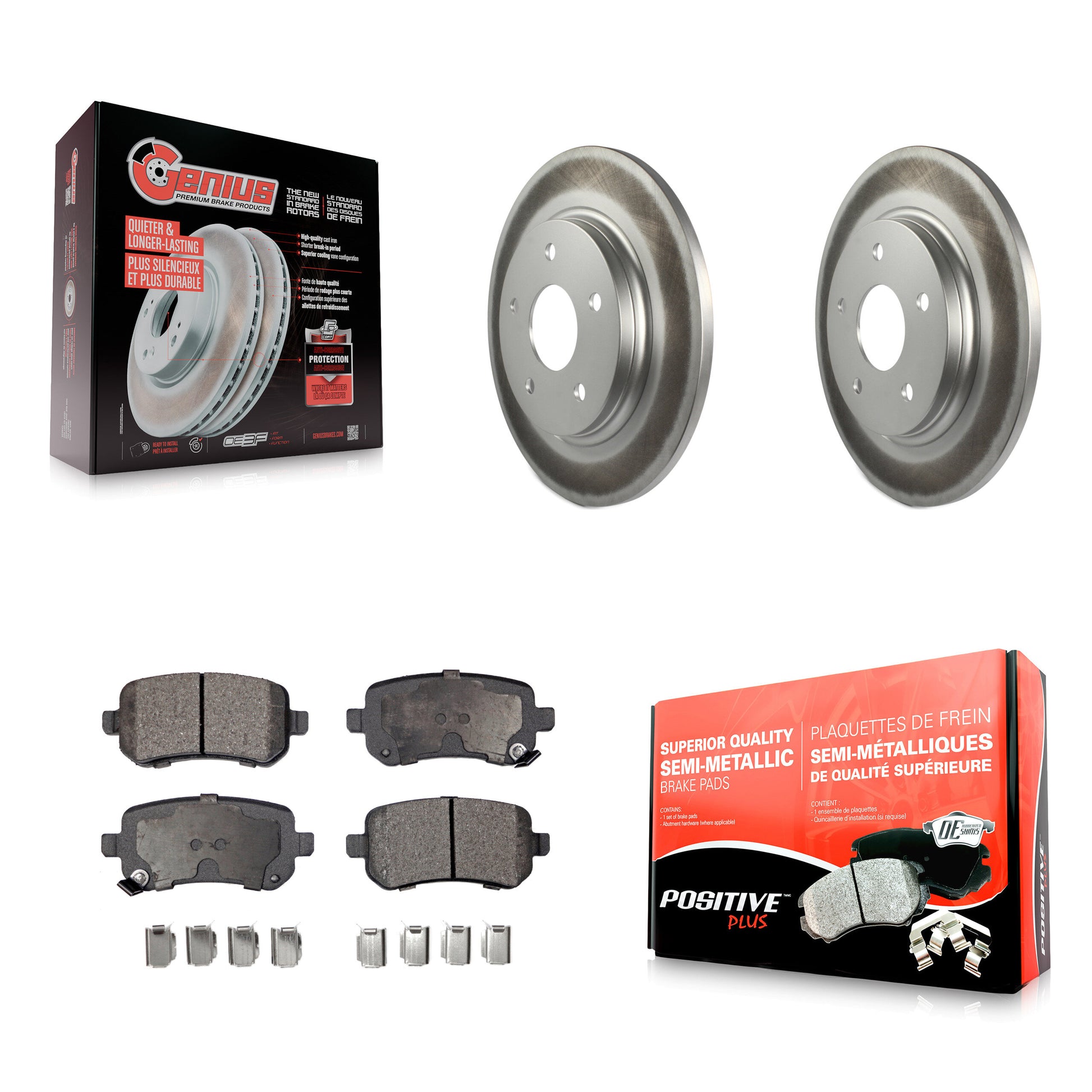 Transit Auto KGF-101323 Disc Brake Kit for 2008-2012 Chrysler Town & Country, Dodge Grand Caravan and More - Rear