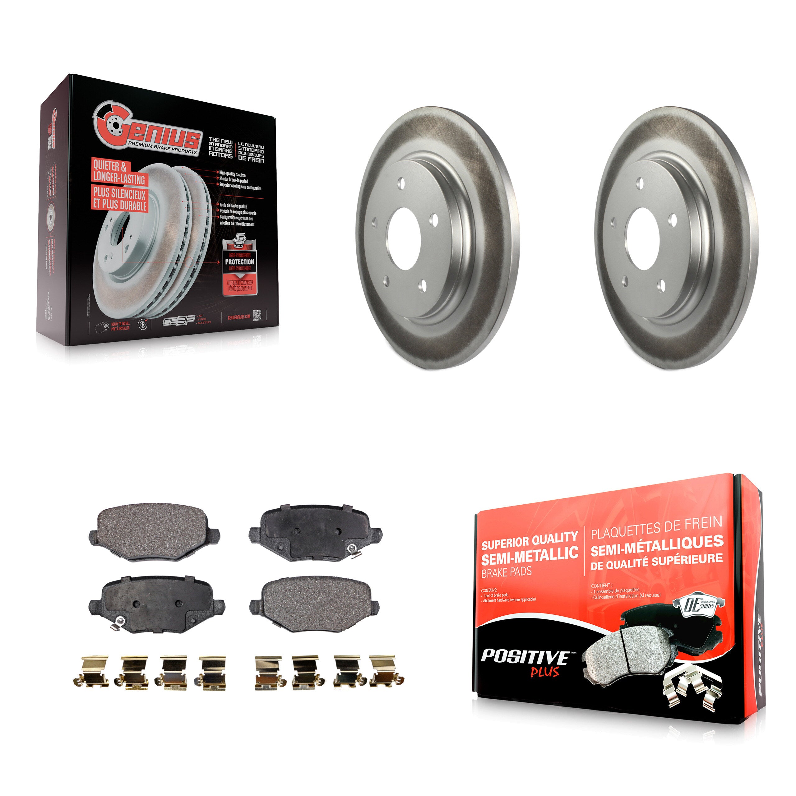 Transit Auto KGF-101325 Disc Brake Kit for 2012-2016 Chrysler Town & Country, Dodge Grand Caravan and More - Rear