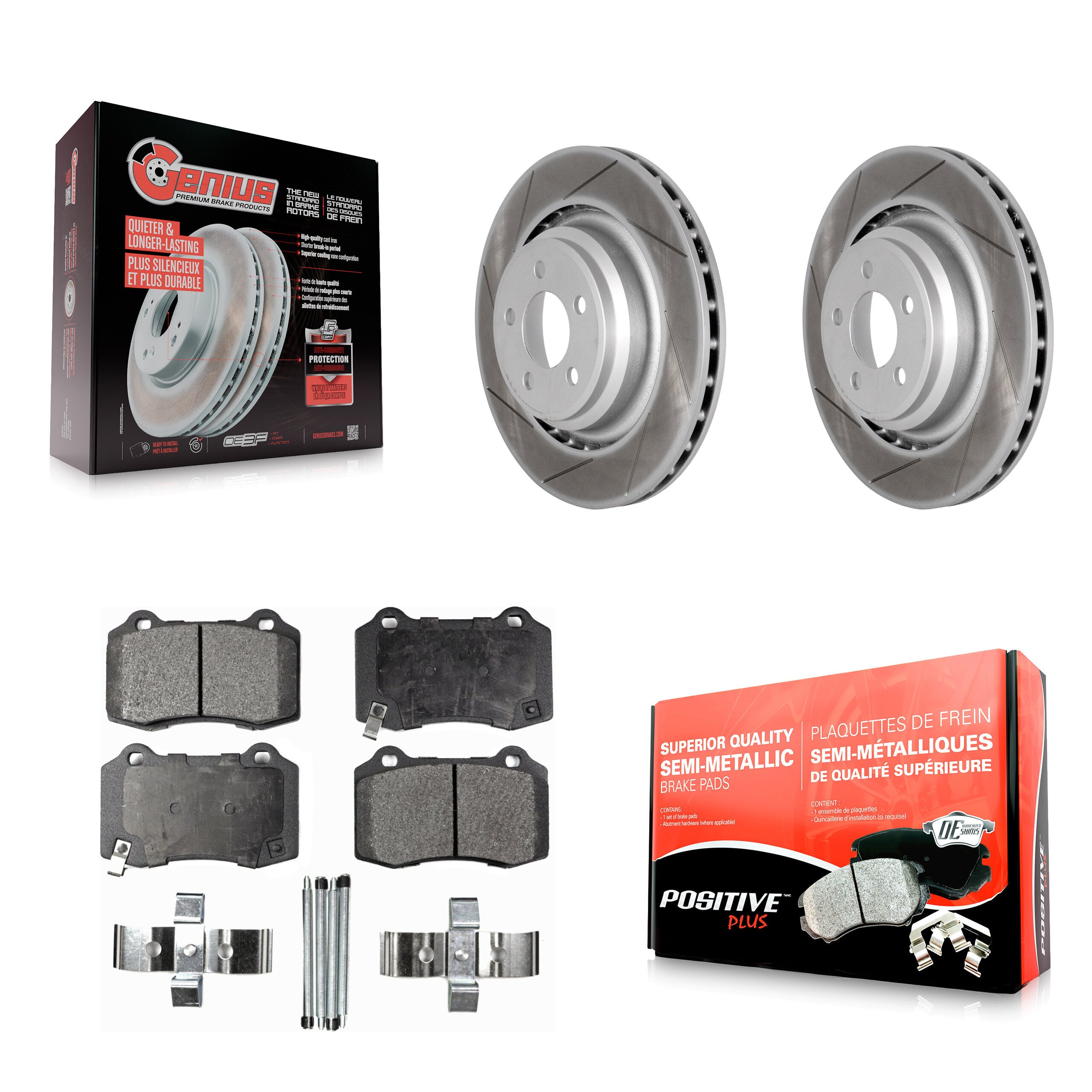 Transit Auto KGF-101326 Disc Brake Kit for 2005-2023 Dodge Challenger, Dodge Charger and More - Rear