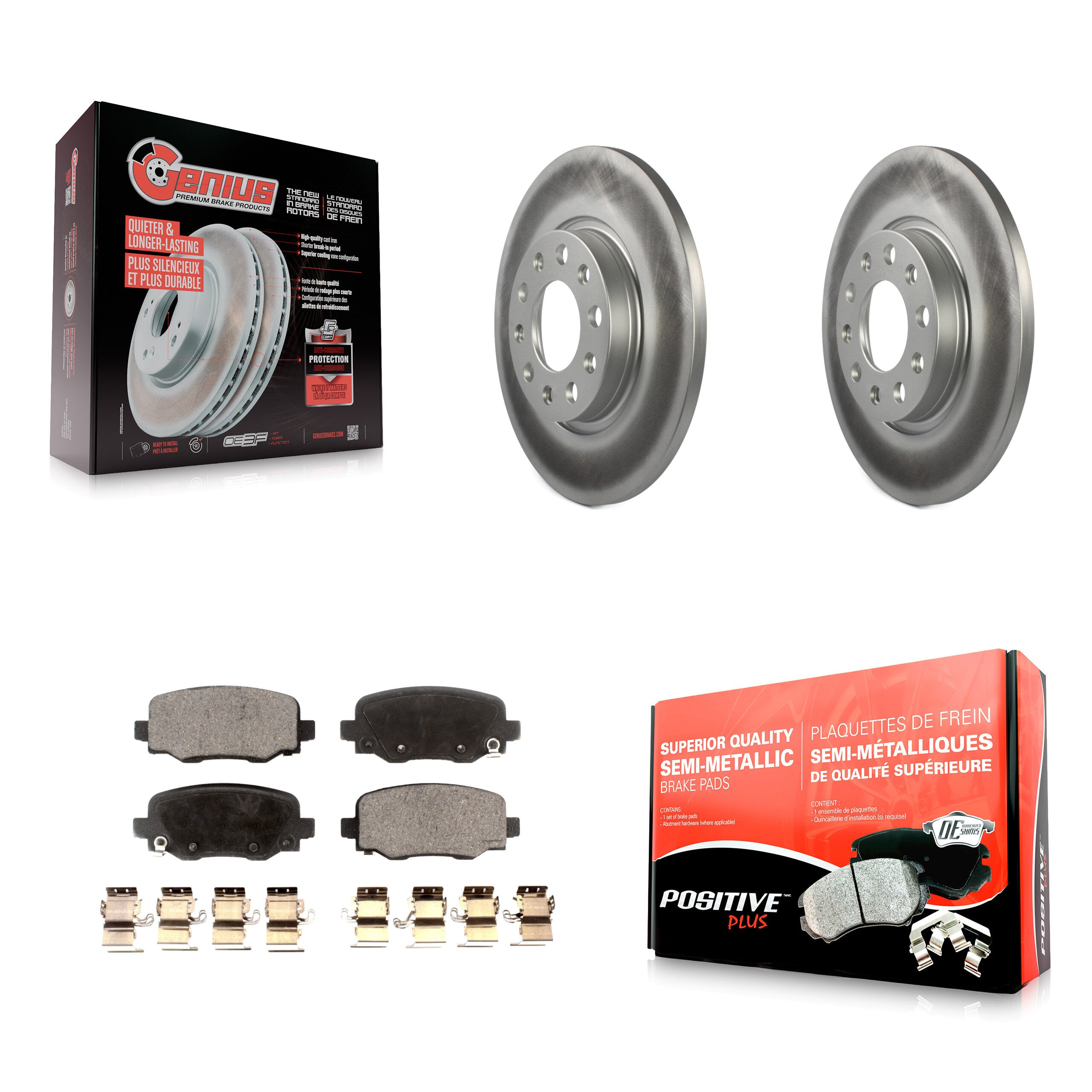 Transit Auto KGF-101333 Disc Brake Kit for 2014-2022 Chrysler 200, Jeep Cherokee - Rear