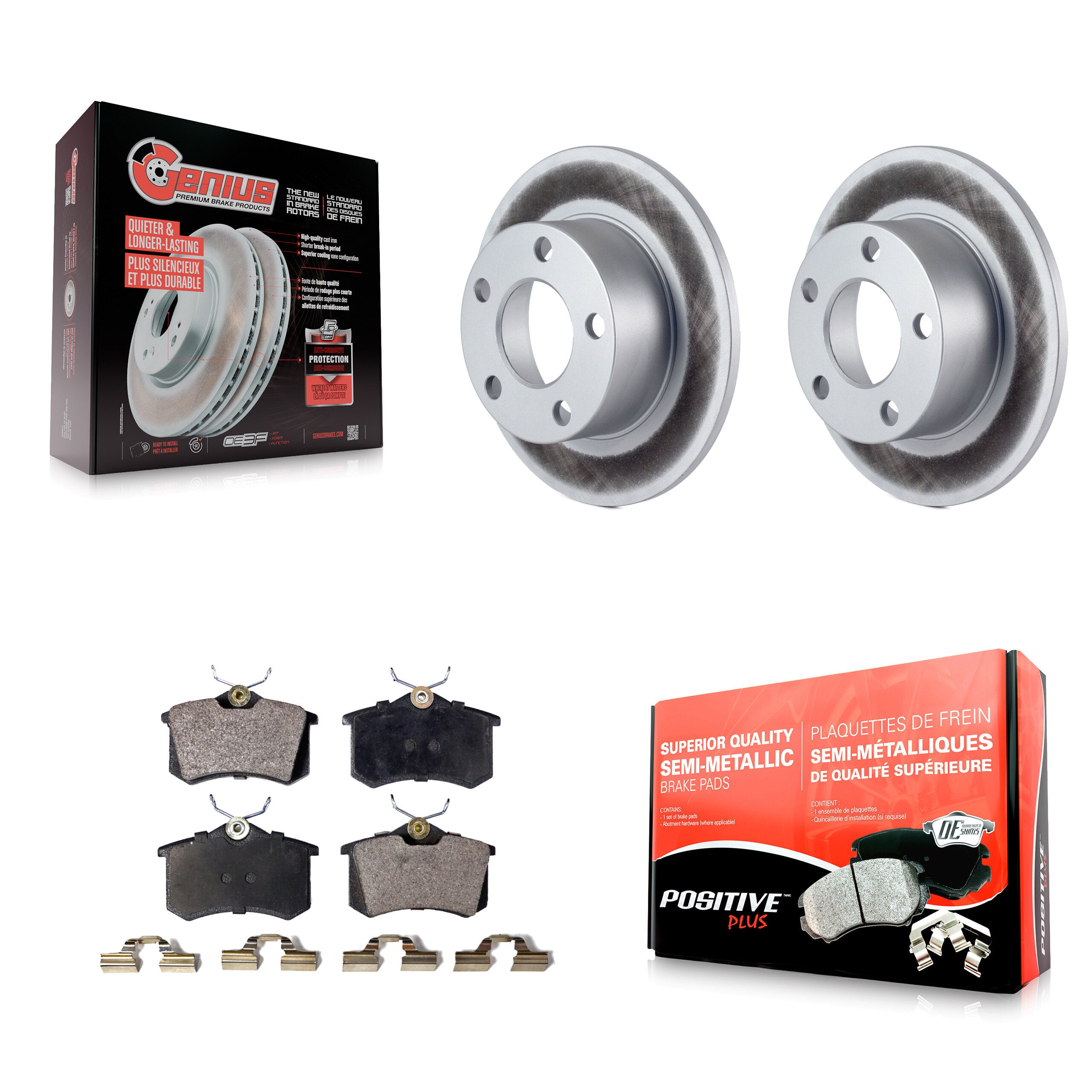 Transit Auto KGF-101344 Disc Brake Kit for 1998-2005 Audi A6, Volkswagen Passat - Rear