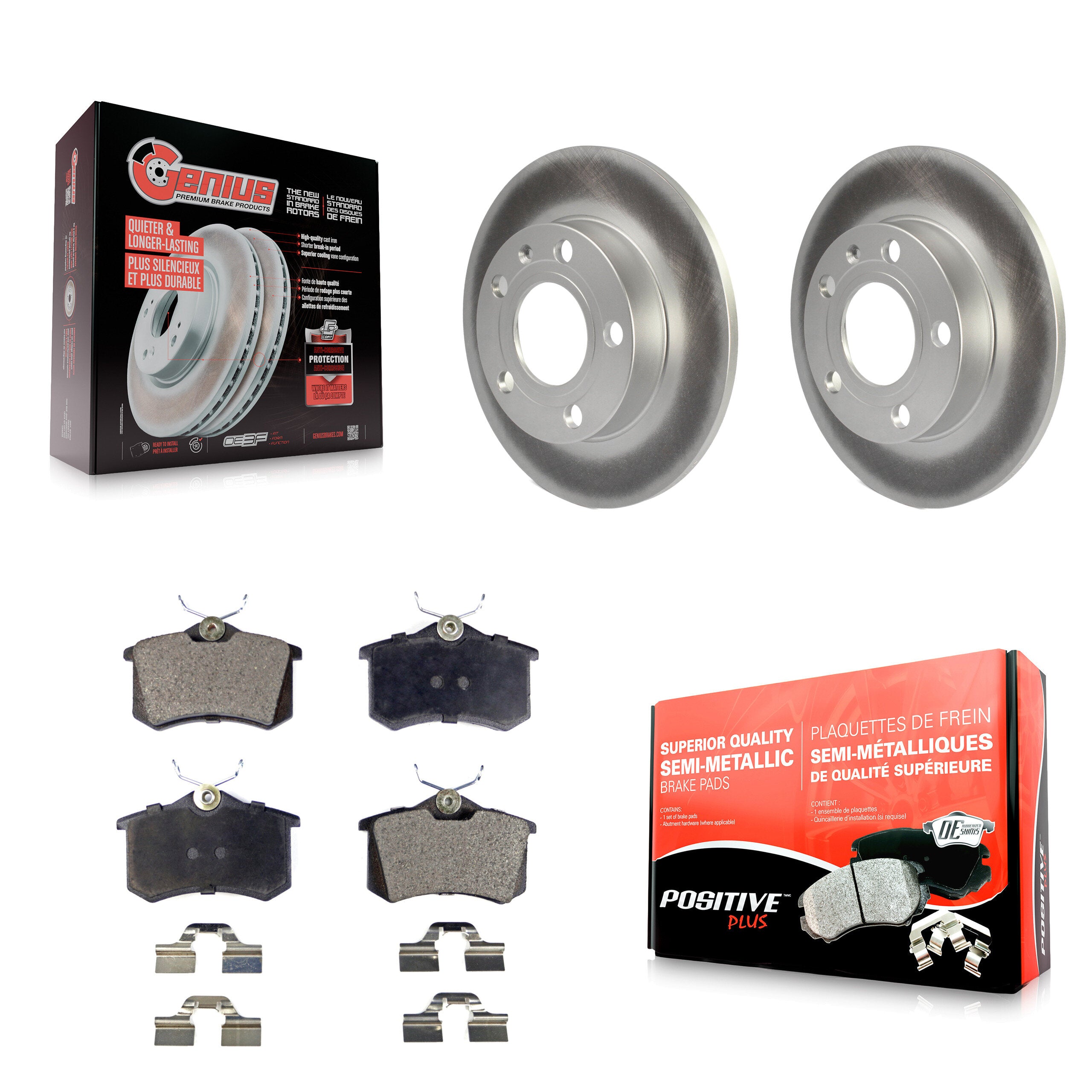 Transit Auto KGF-101345 Disc Brake Kit for 2002-2005 Audi A4, Audi S4 - Rear