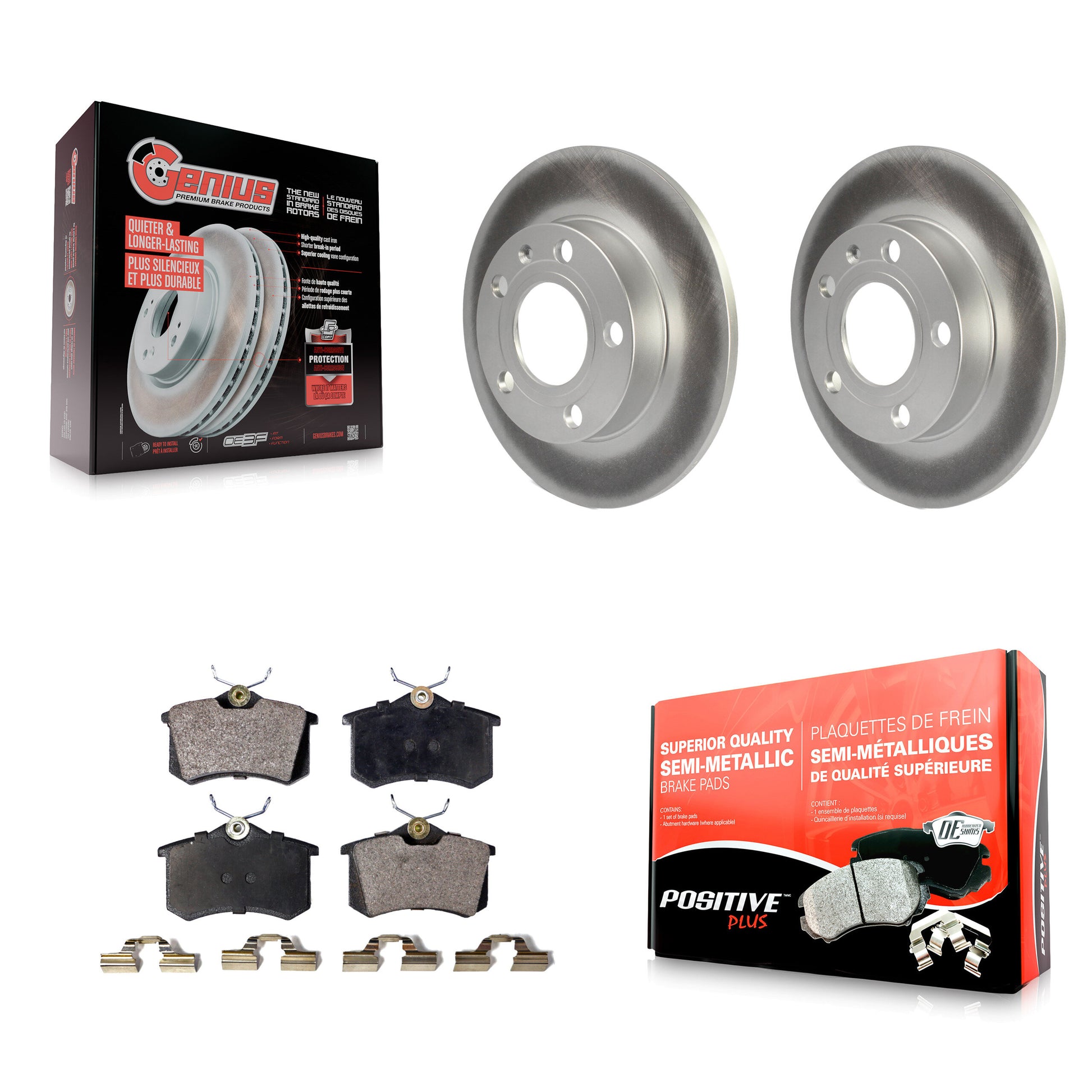 Transit Auto KGF-101346 Disc Brake Kit for 2002-2004 Audi A4, Audi A4 Quattro - Rear