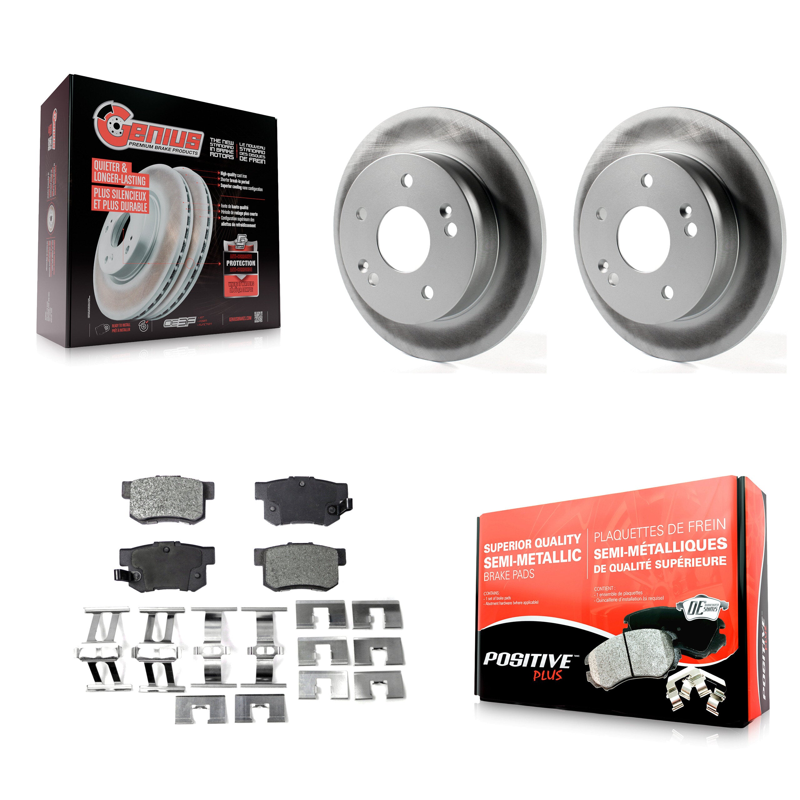 Transit Auto KGF-101352 Disc Brake Kit for 1997-2006 Honda Civic, Acura RSX and More - Rear