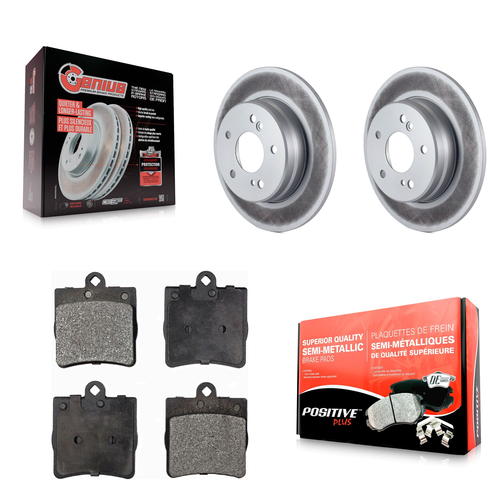 Transit Auto KGF-101355 Disc Brake Kit for 1996-2011 Mercedes-Benz SLK300, Chrysler Crossfire and More - Rear