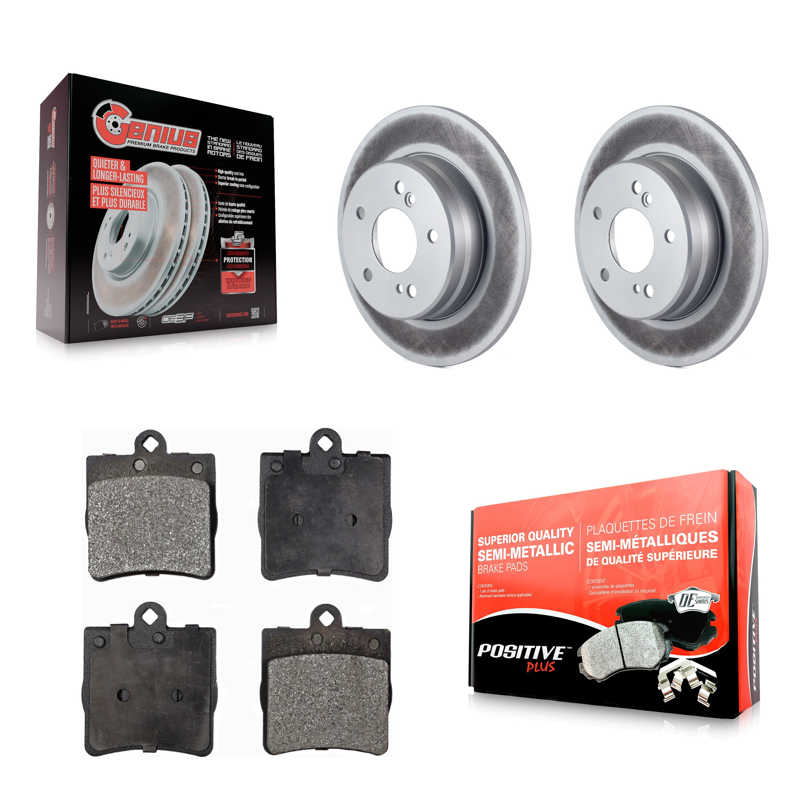 Transit Auto KGF-101355 Disc Brake Kit for 1996-2011 Mercedes-Benz SLK300, Chrysler Crossfire and More - Rear
