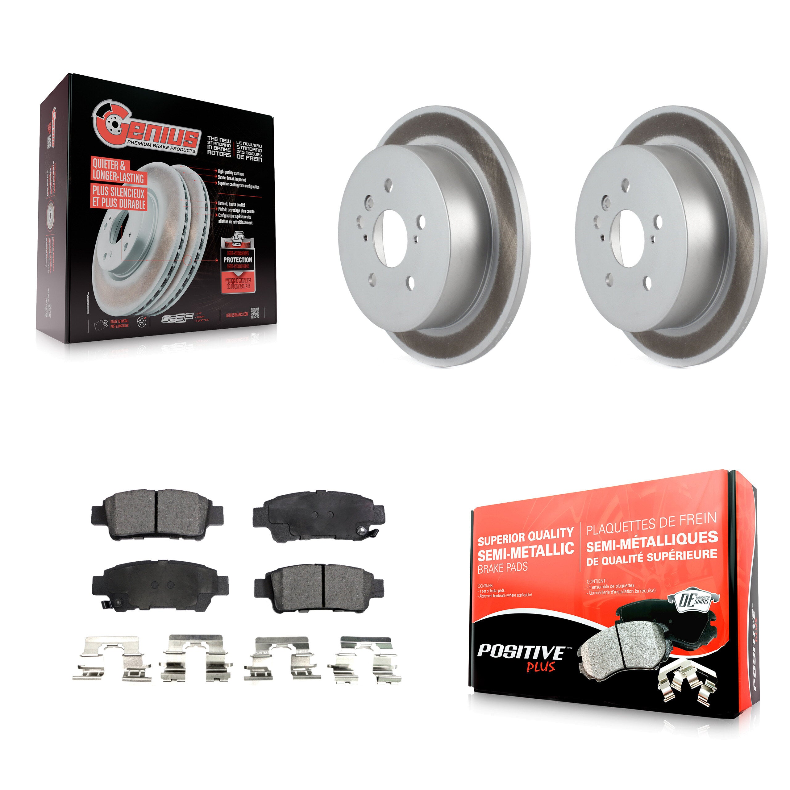 Transit Auto KGF-101393 Disc Brake Kit for 2004-2010 Toyota Sienna - Rear