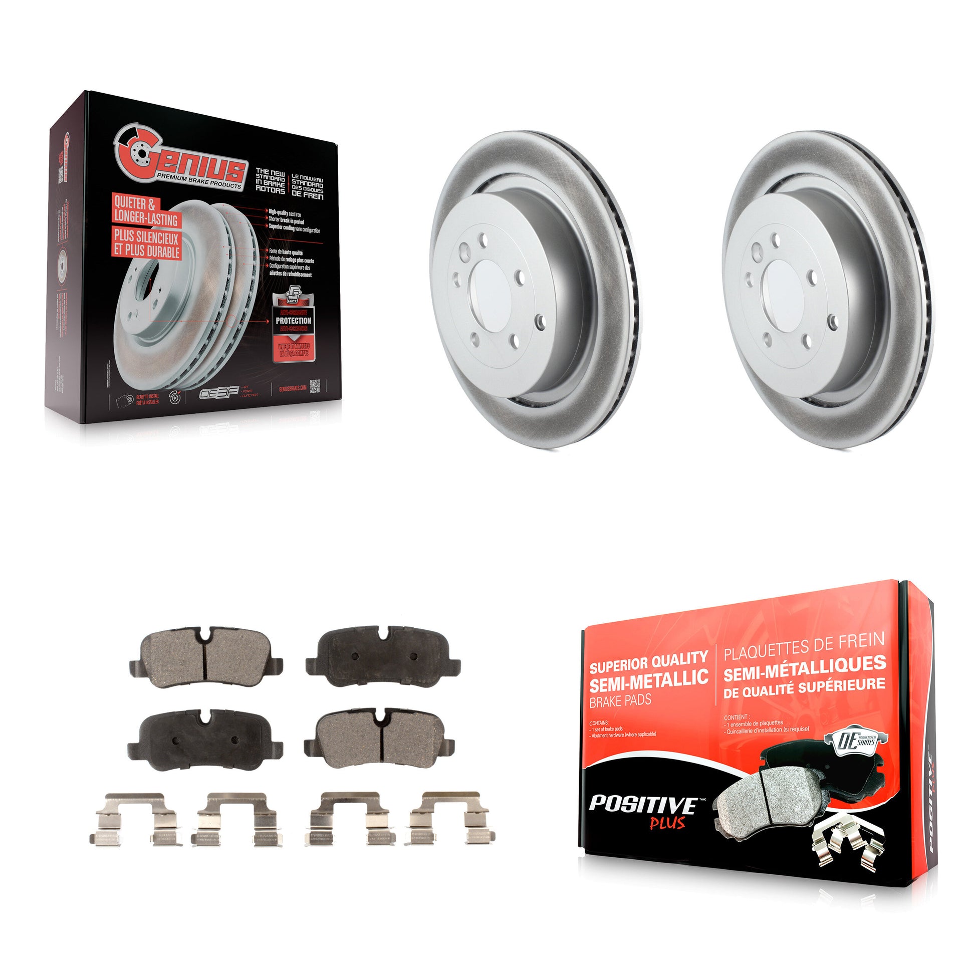 Transit Auto KGF-101413 Disc Brake Kit for 2005-2016 Land Rover LR4, Land Rover Range Rover Sport, Land Rover LR3 - Rear