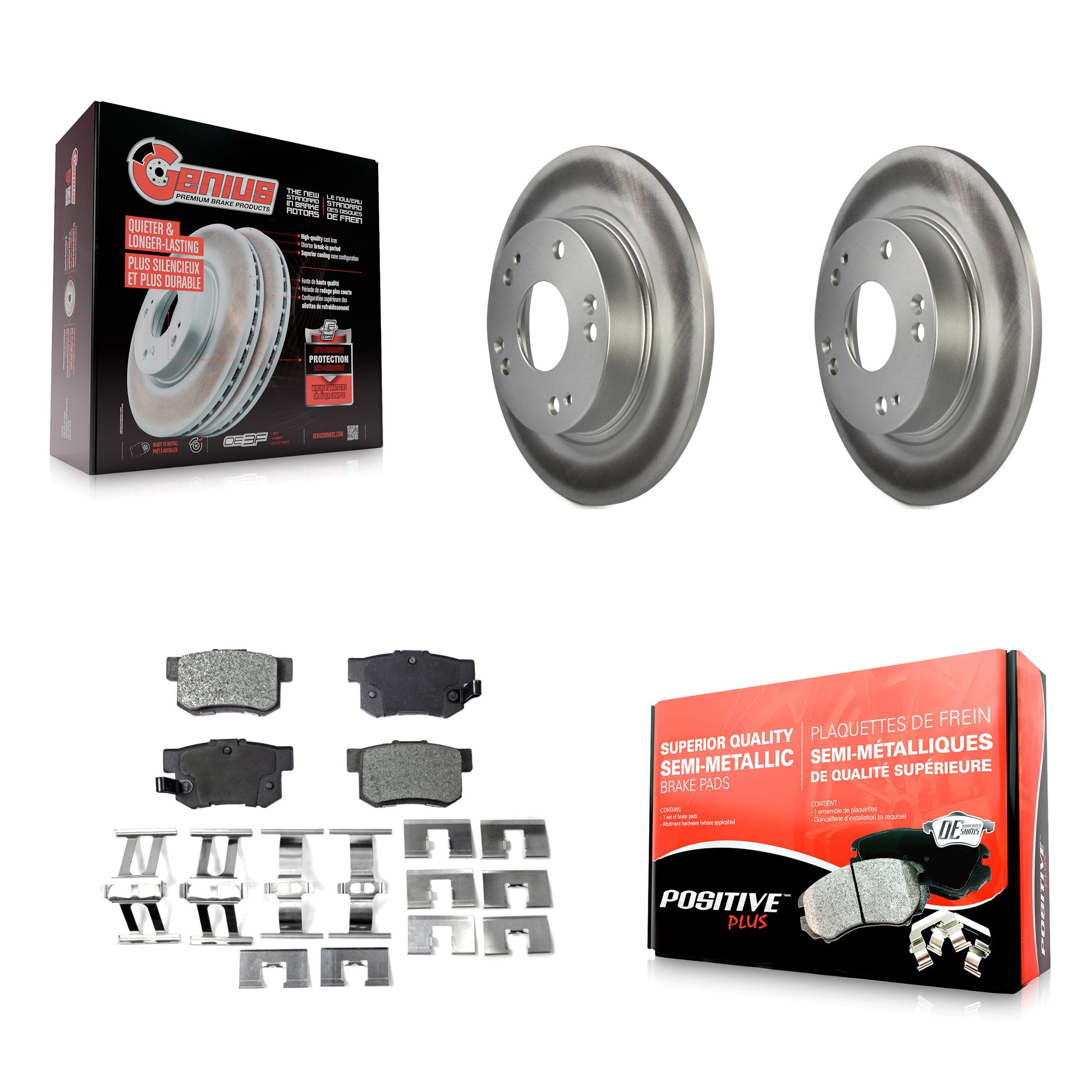 Transit Auto KGF-101424 Disc Brake Kit for 2006-2015 Honda Civic, Acura ILX, Acura CSX - Rear